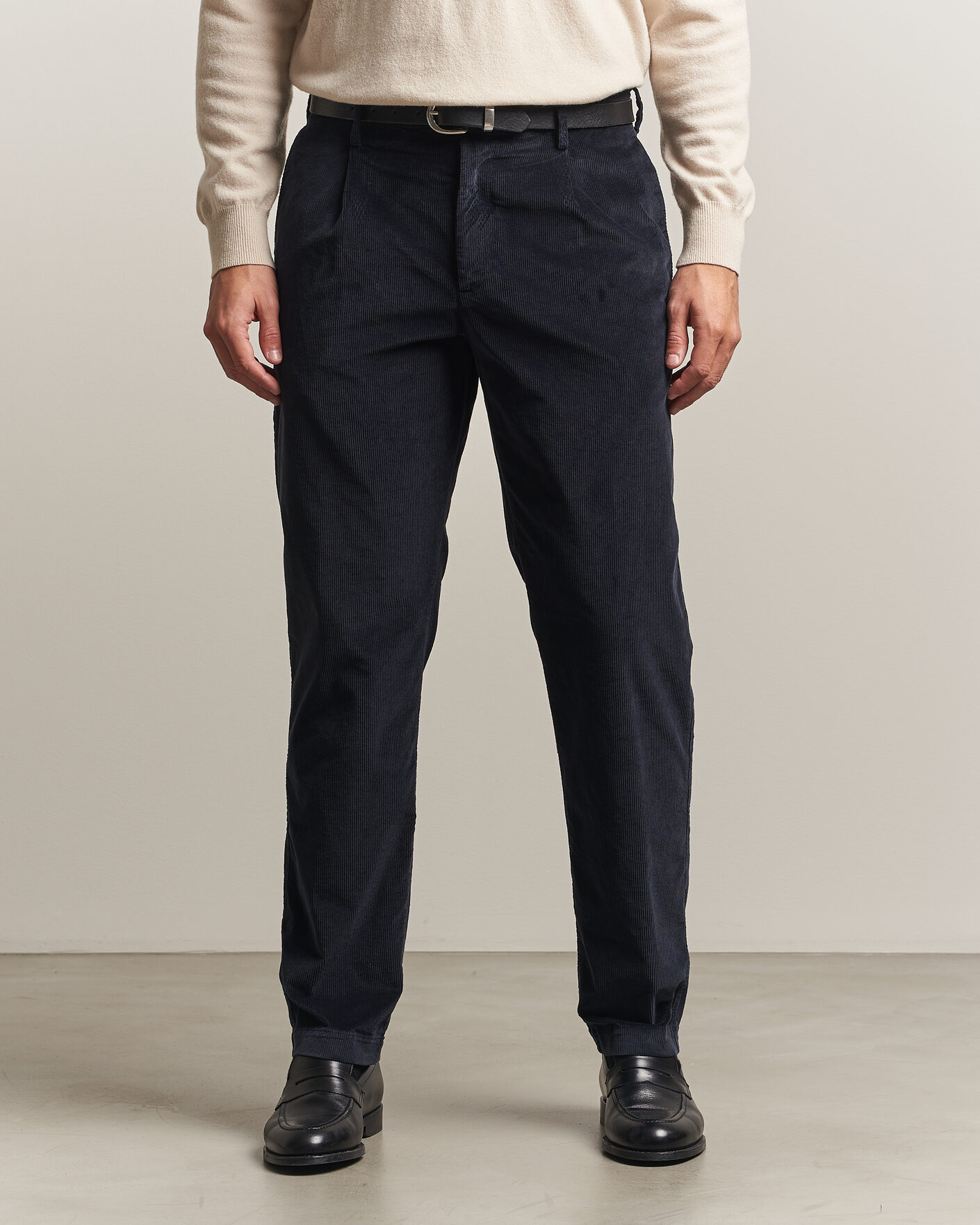 Uomini | Pantaloni | Canali | Comfort Corduroy Pants Navy