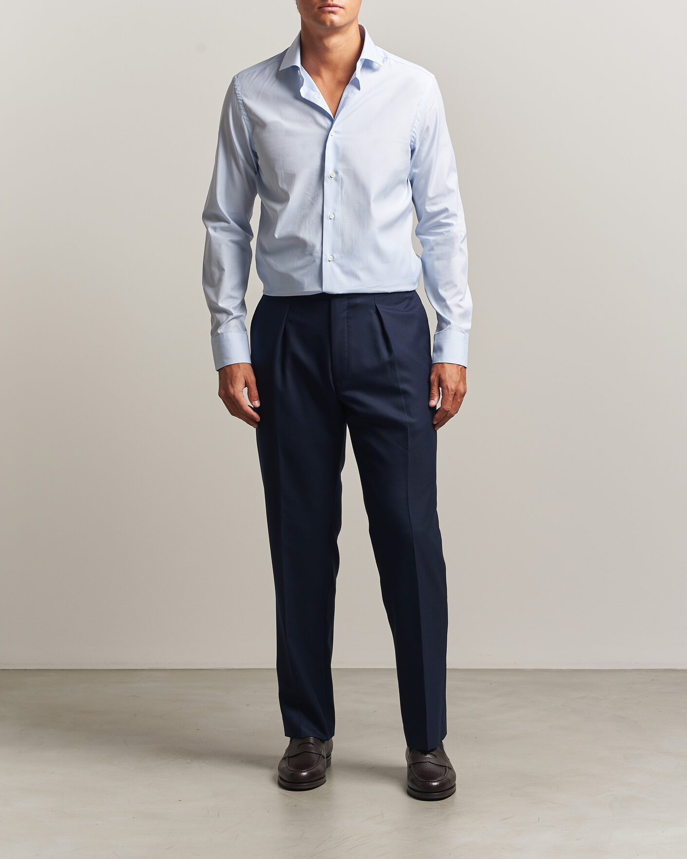Uomini | Camicie | Canali | Slim Fit Dress Shirt Light Blue Check