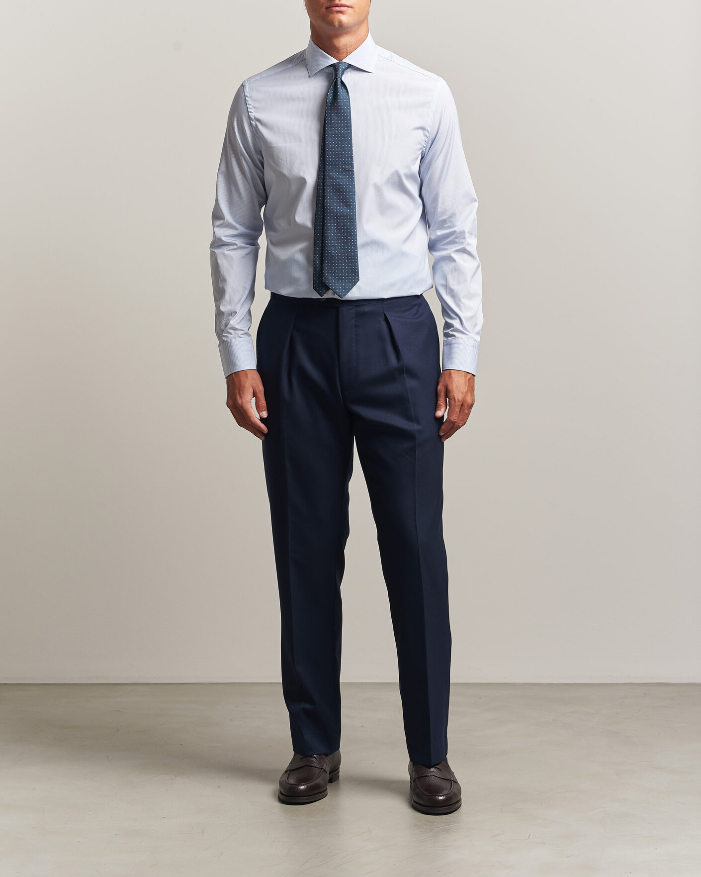 Uomini | Camicie | Canali | Slim Fit Dress Shirt Light Blue Stripe