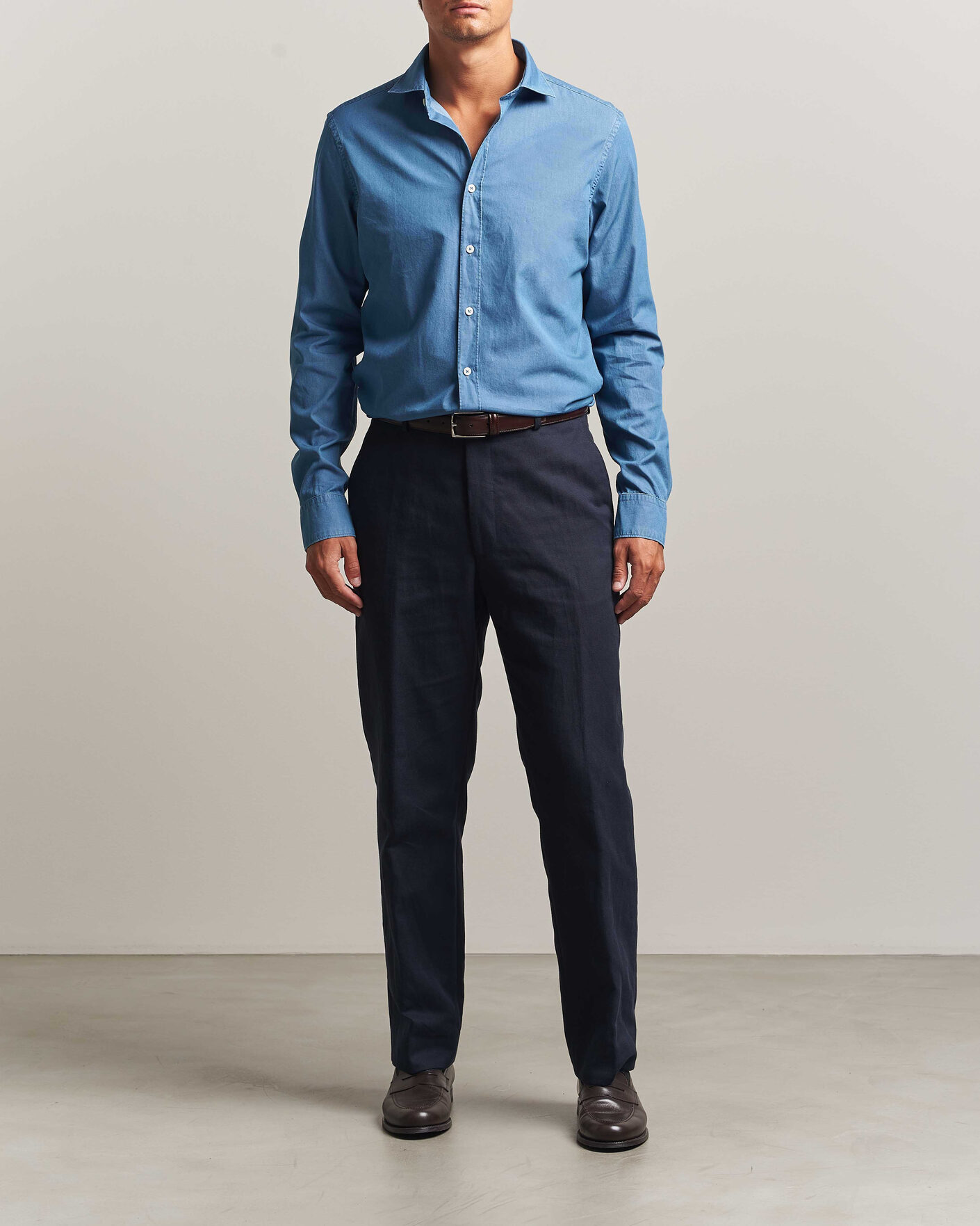 Uomini | Camicie | Canali | Denim Shirt Stone Wash