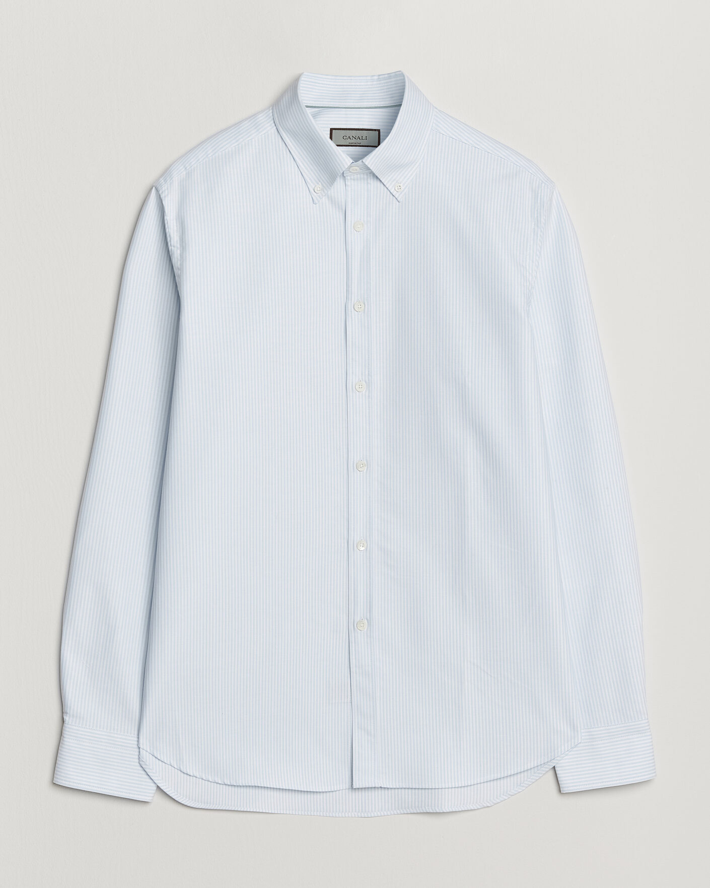 Uomini | Camicie | Canali | Oxford Button Down Shirt Light Blue Stripe