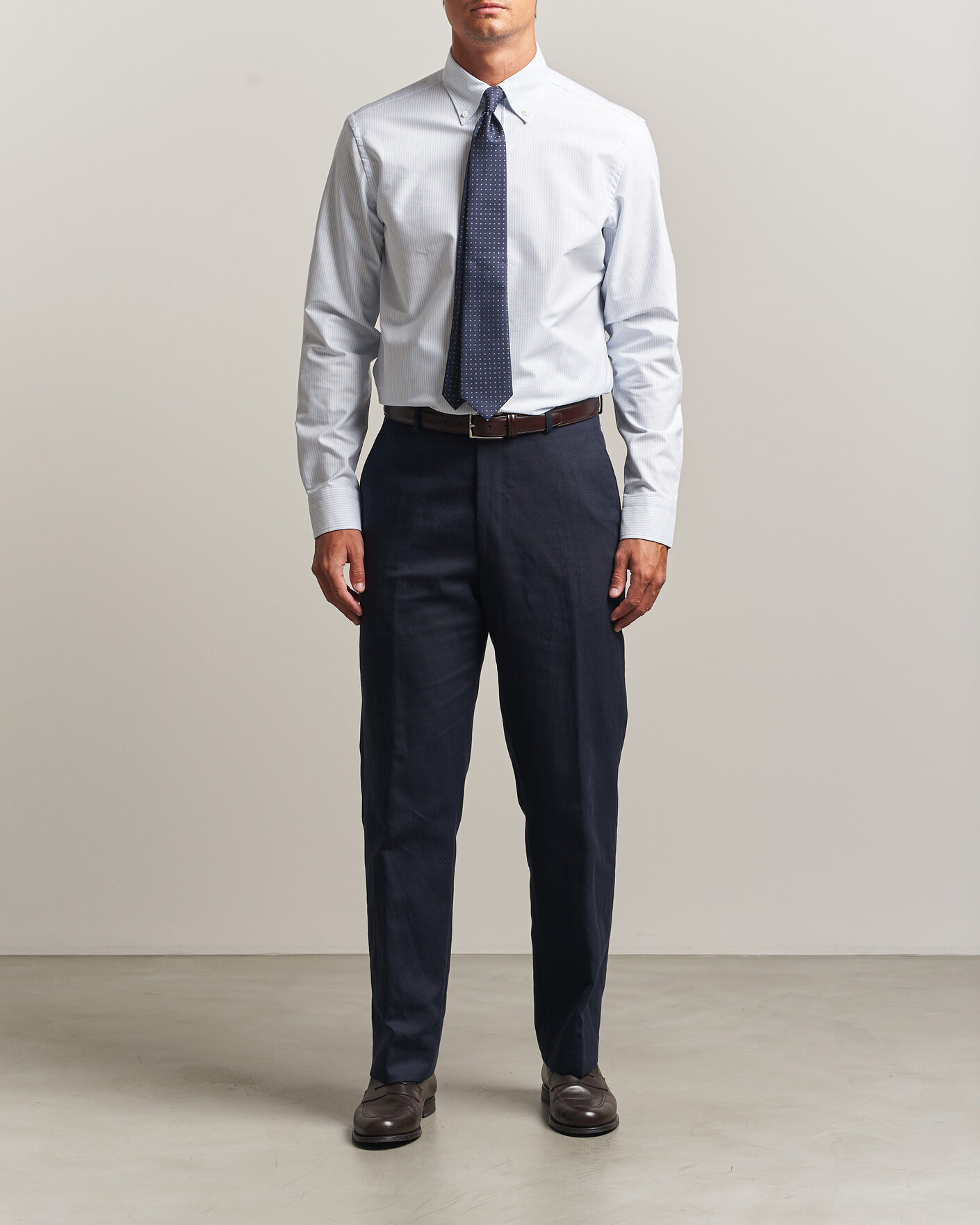 Uomini | Camicie | Canali | Oxford Button Down Shirt Light Blue Stripe