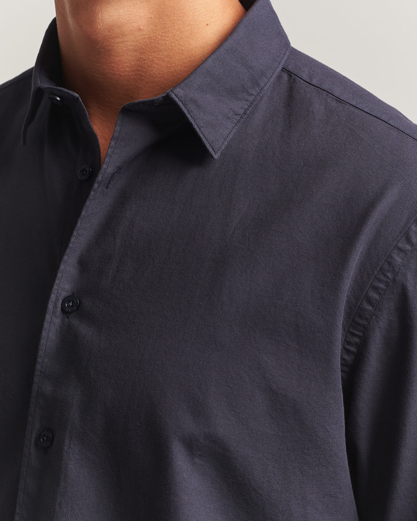 Uomini | Camicie | Canali | Garment Dyed Cotton Shirt Navy
