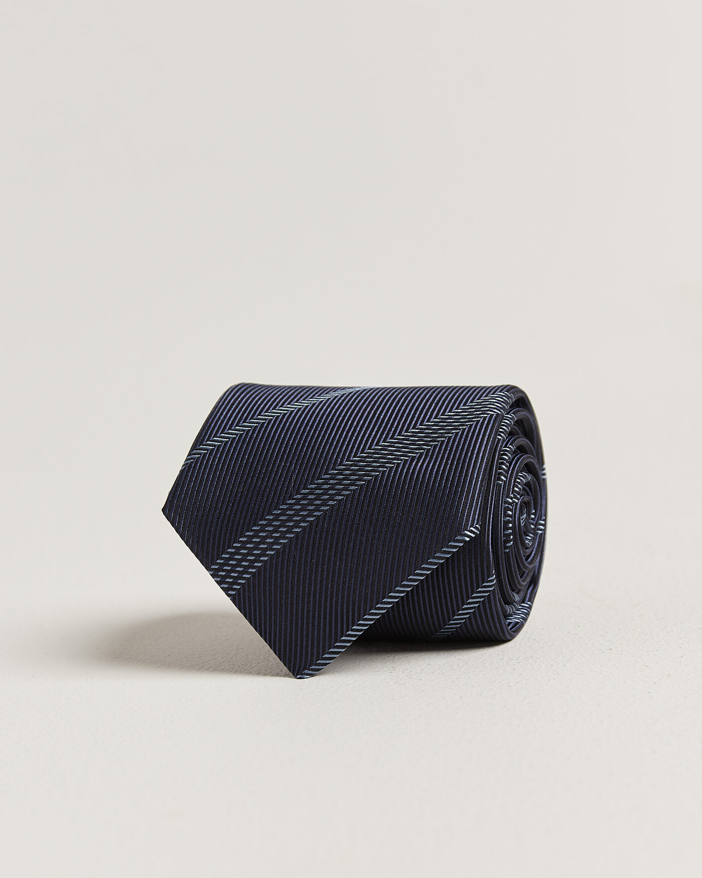 Uomini | Cravatte | Canali | Regimental Stripe Silk Tie Navy