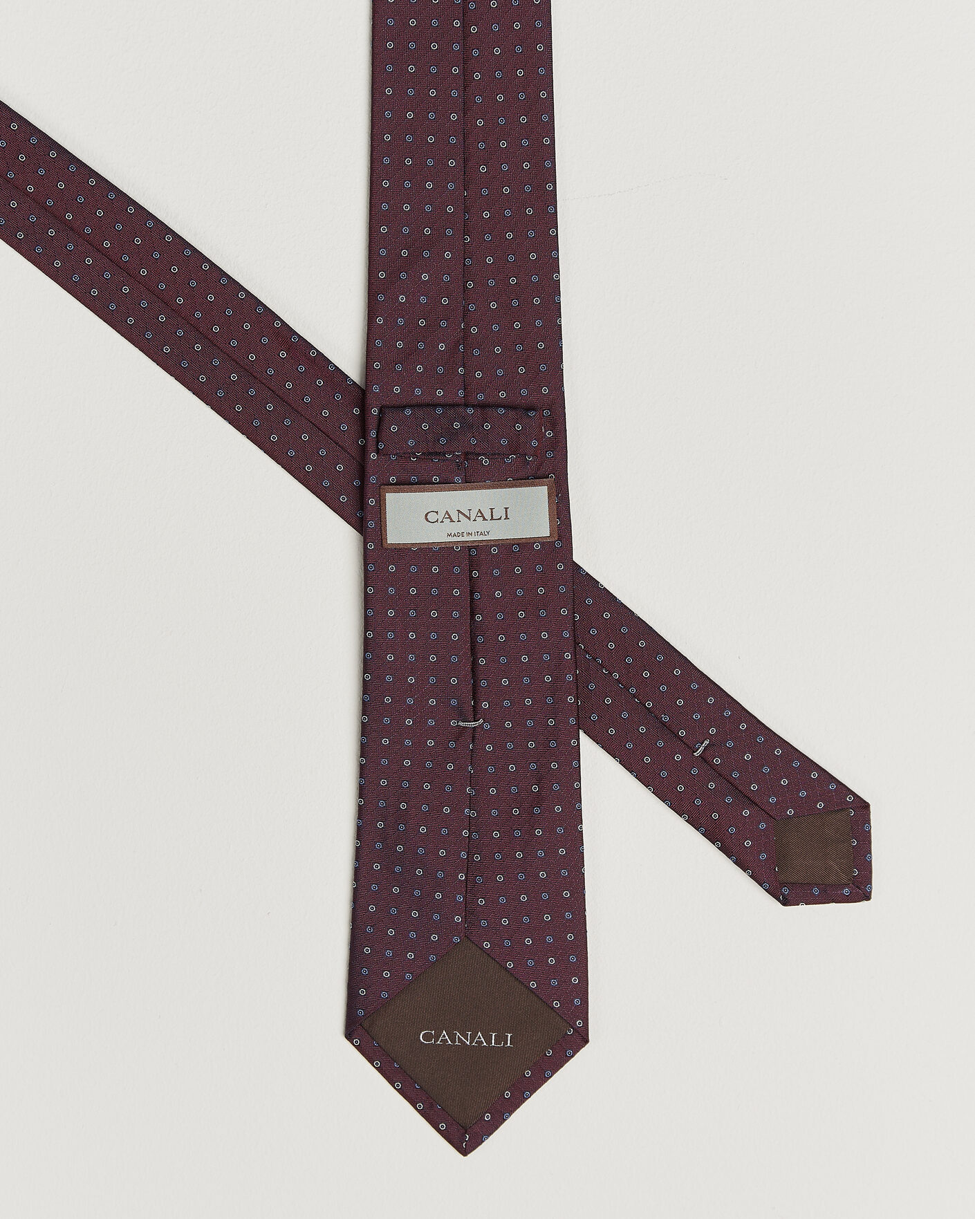 Uomini | Cravatte | Canali | Jacquard Silk Tie Burgundy