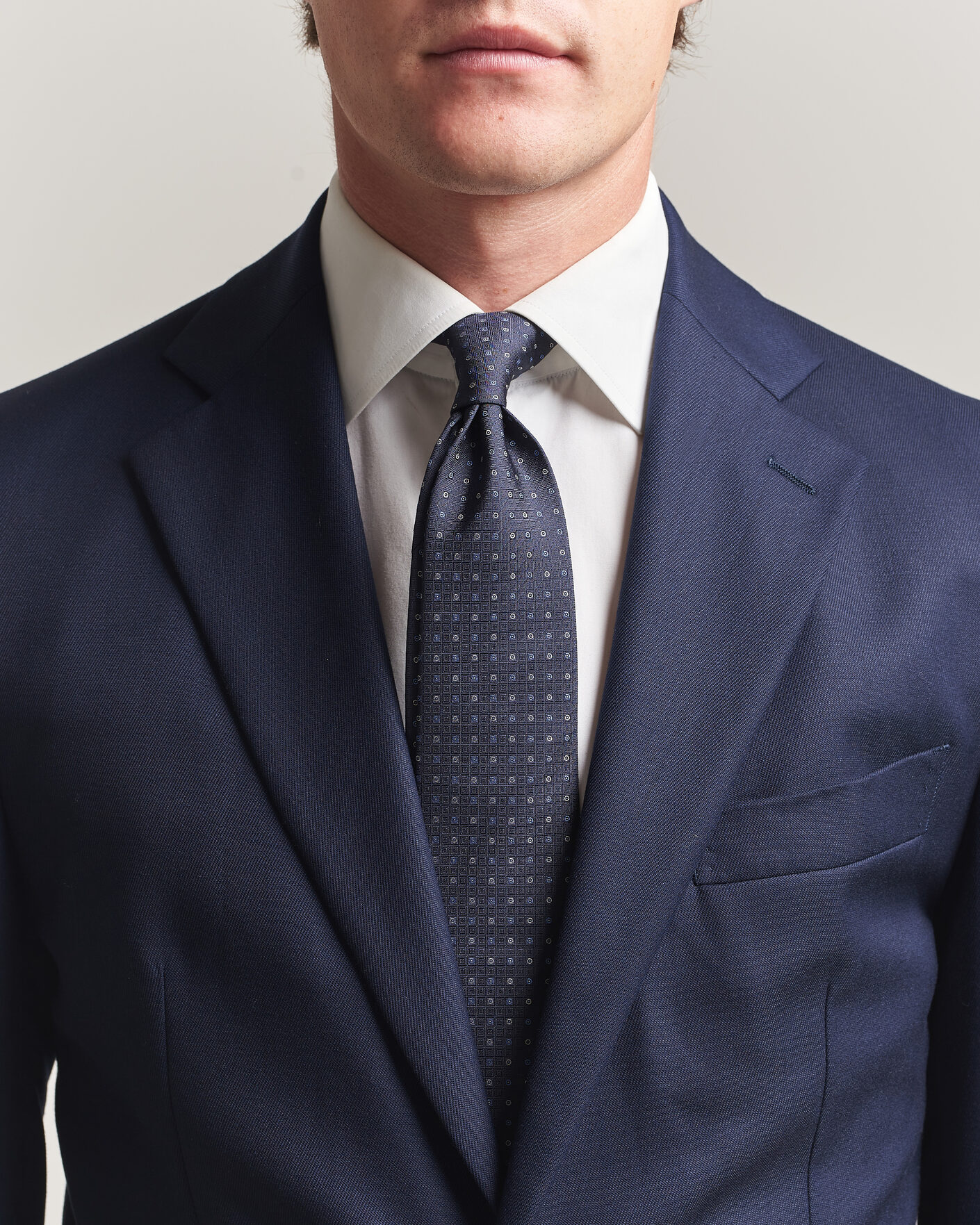 Uomini | Cravatte | Canali | Jacquard Silk Tie Navy