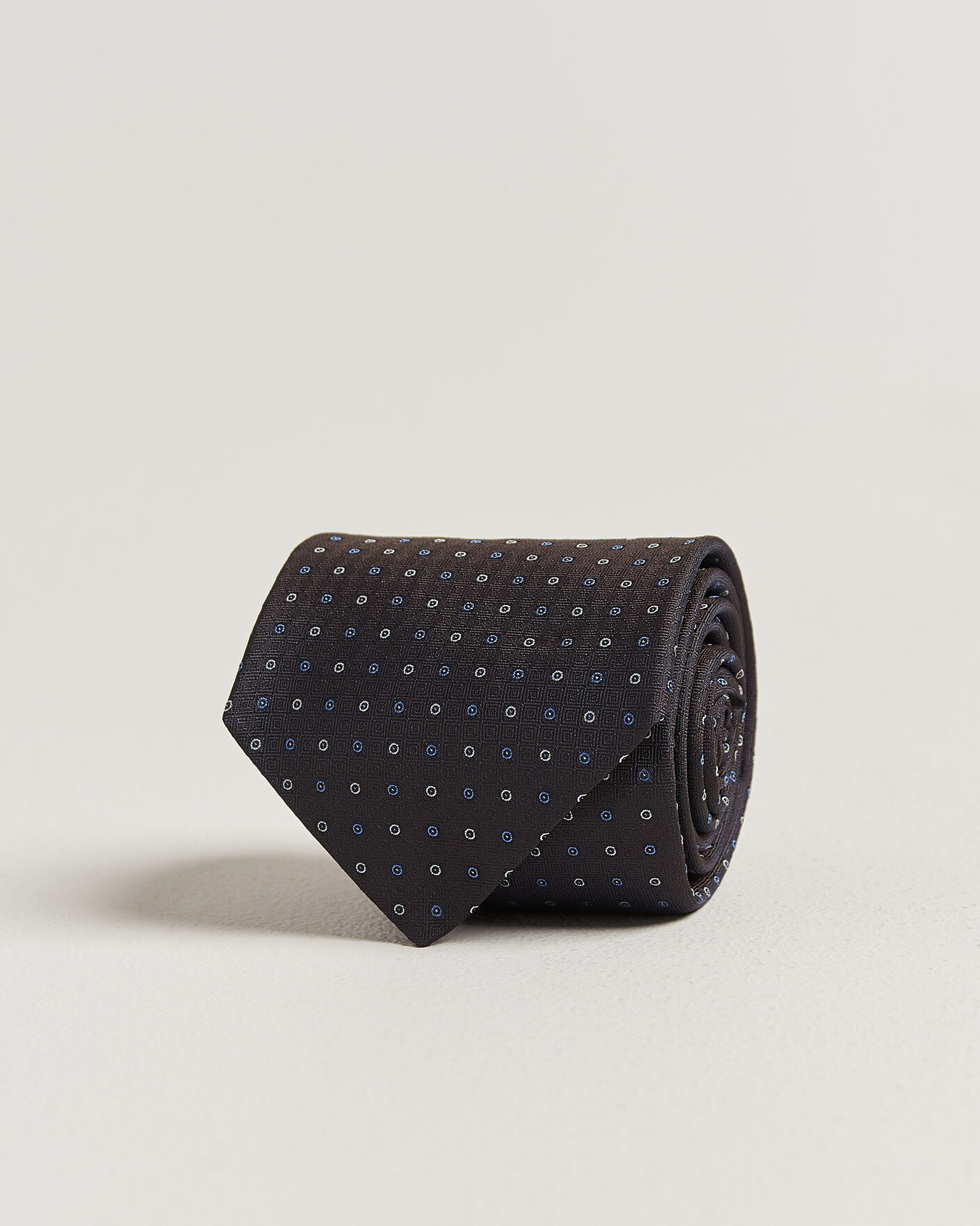 Uomini | Cravatte | Canali | Jacquard Silk Tie Dark Brown