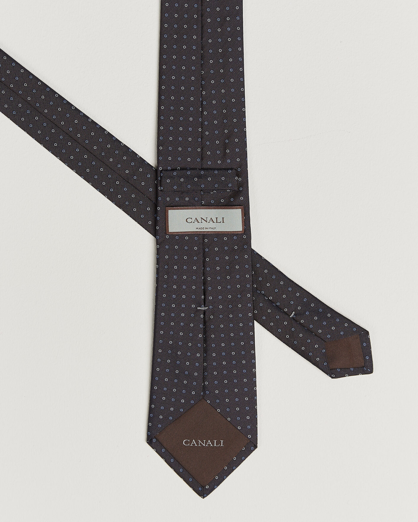 Uomini | Cravatte | Canali | Jacquard Silk Tie Dark Brown