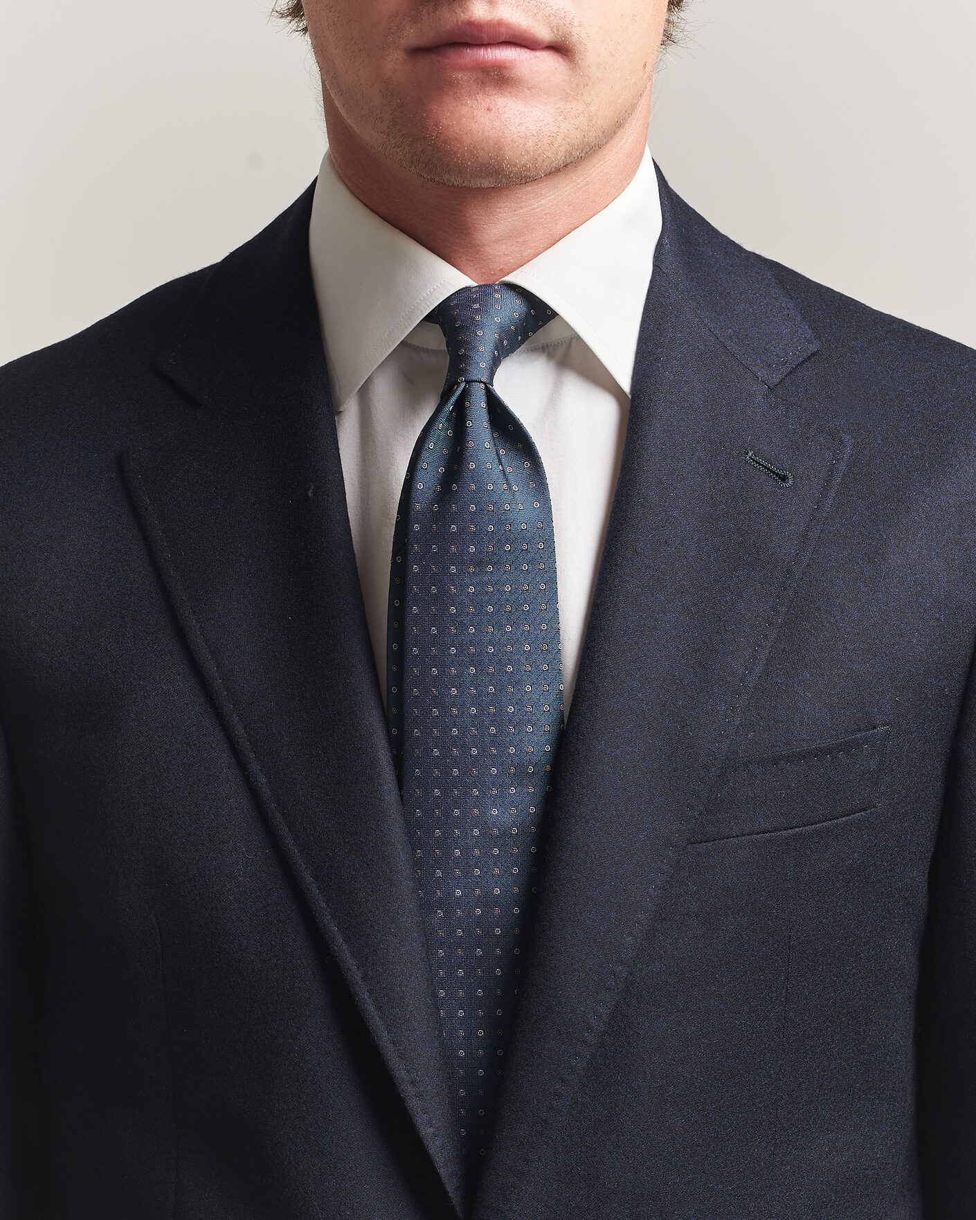 Uomini | Cravatte | Canali | Jacquard Silk Tie Dark Green