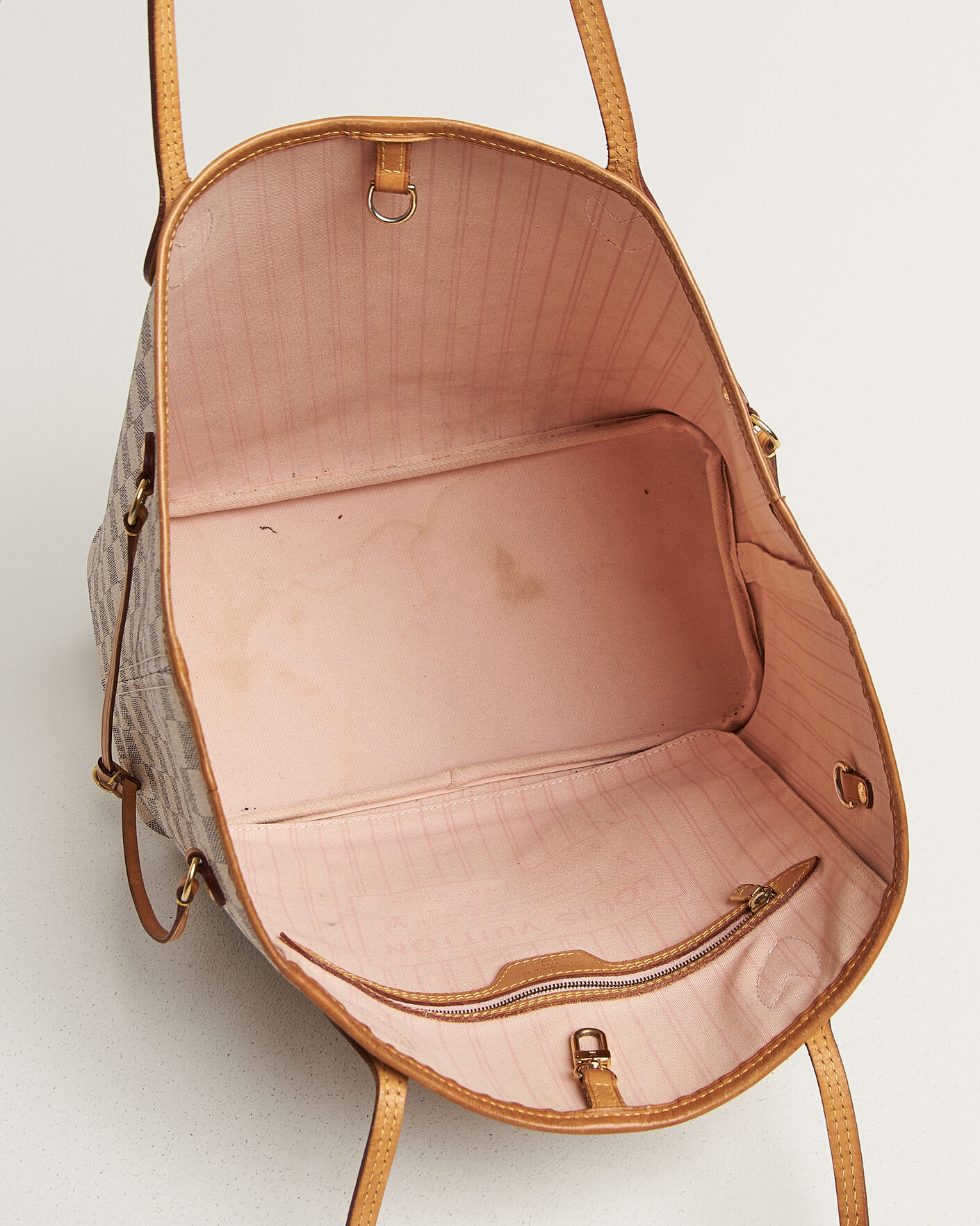 Uomini | Pre-Owned & Vintage Bags | Louis Vuitton Pre-Owned | Neverfull MM Damier Azur