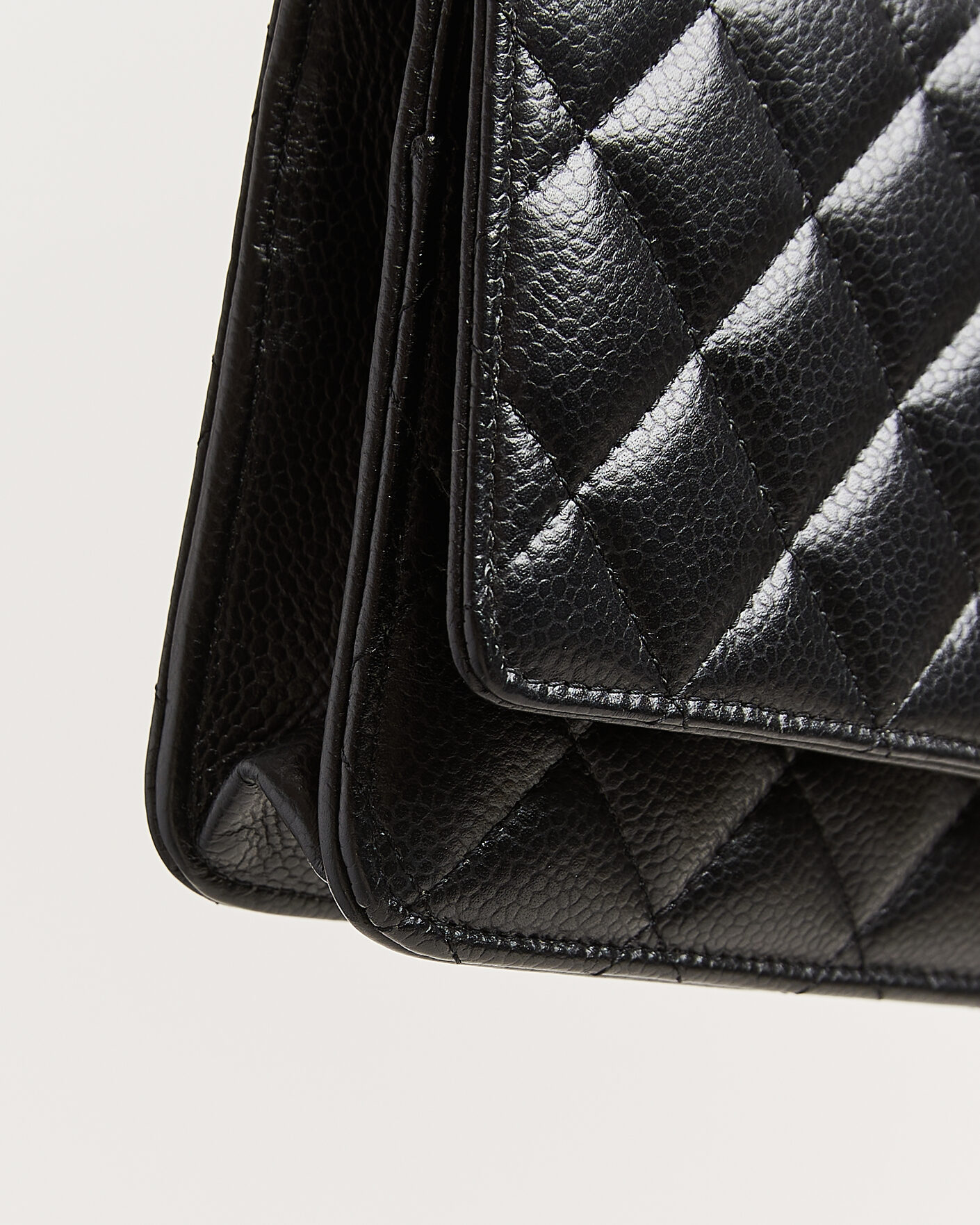 Uomini | Pre-Owned & Vintage Bags | Chanel Pre-Owned | Wallet On Chain Caviar Leather Black