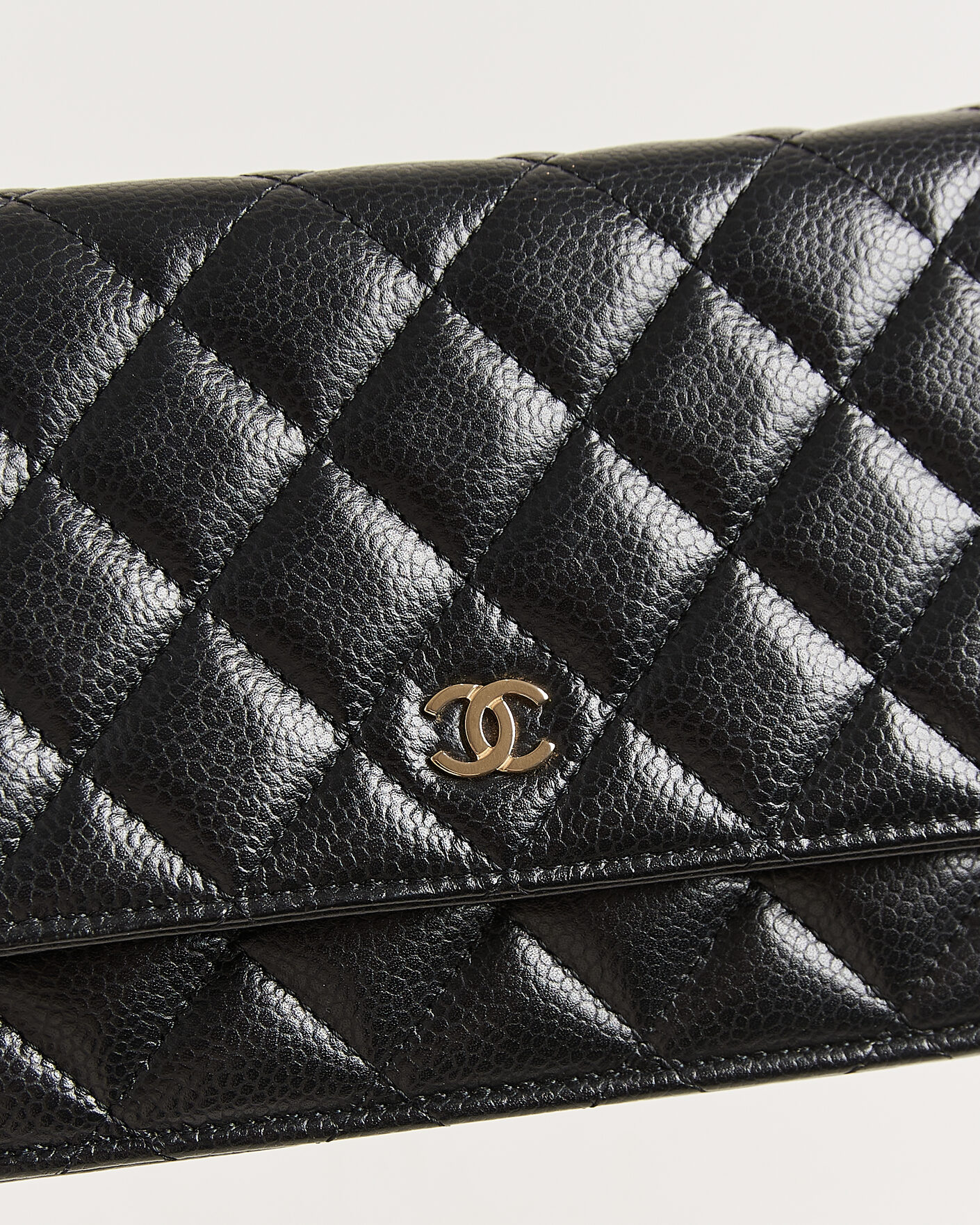 Uomini | Pre-Owned & Vintage Bags | Chanel Pre-Owned | Wallet On Chain Caviar Leather Black