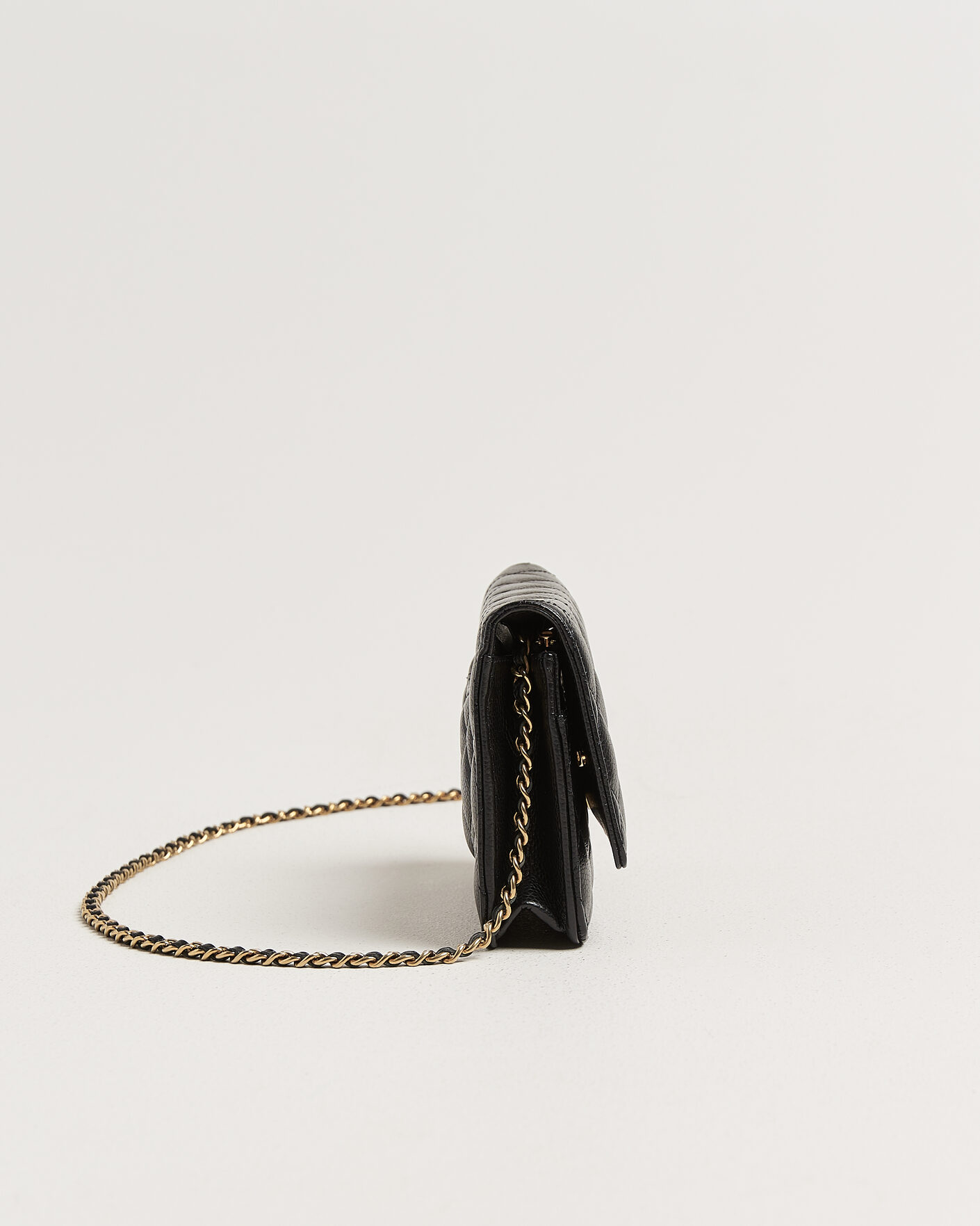 Uomini | Pre-Owned & Vintage Bags | Chanel Pre-Owned | Wallet On Chain Caviar Leather Black