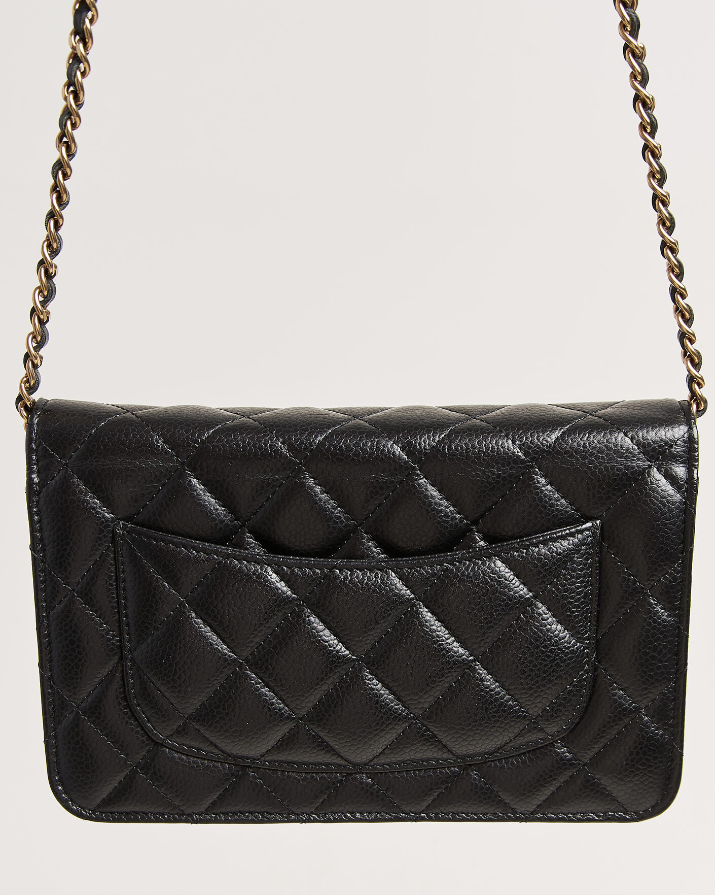 Uomini | Pre-Owned & Vintage Bags | Chanel Pre-Owned | Wallet On Chain Caviar Leather Black