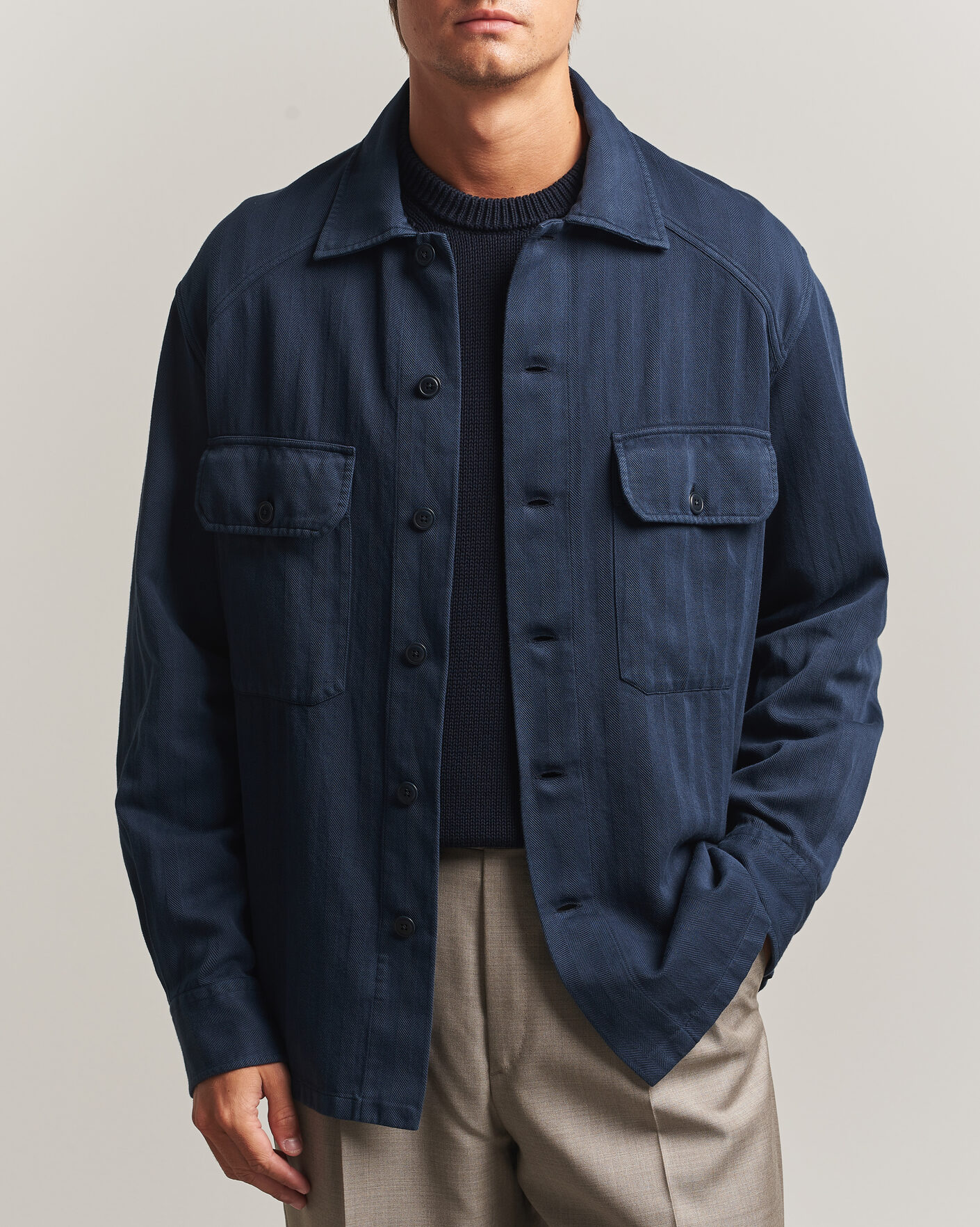 Uomini | Camicie | Ralph Lauren Purple Label | Long Sleeve Shirt Racing Navy