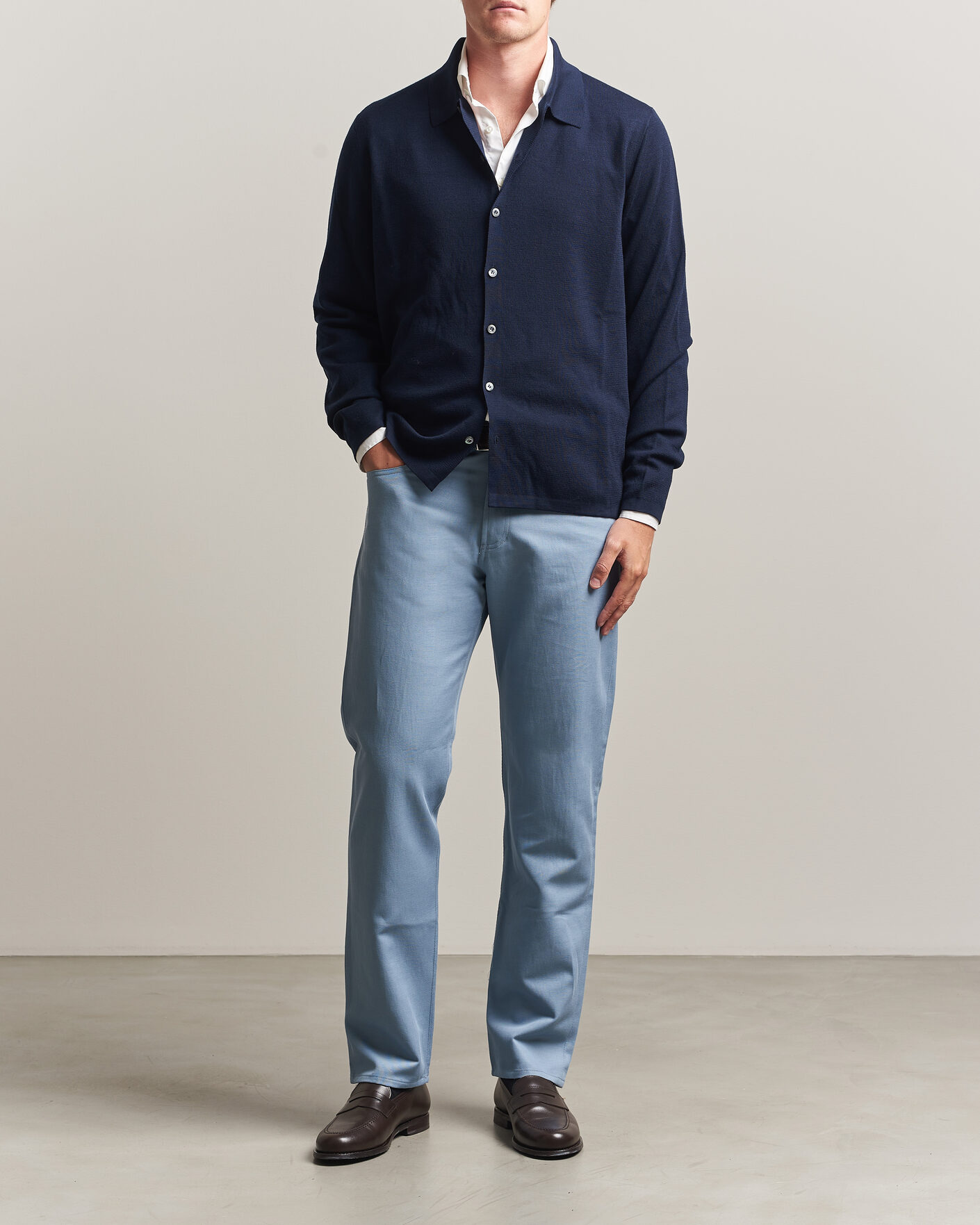 Uomini | Maglieria | Ralph Lauren Purple Label | Milano Stich Cardigan  Racing Navy