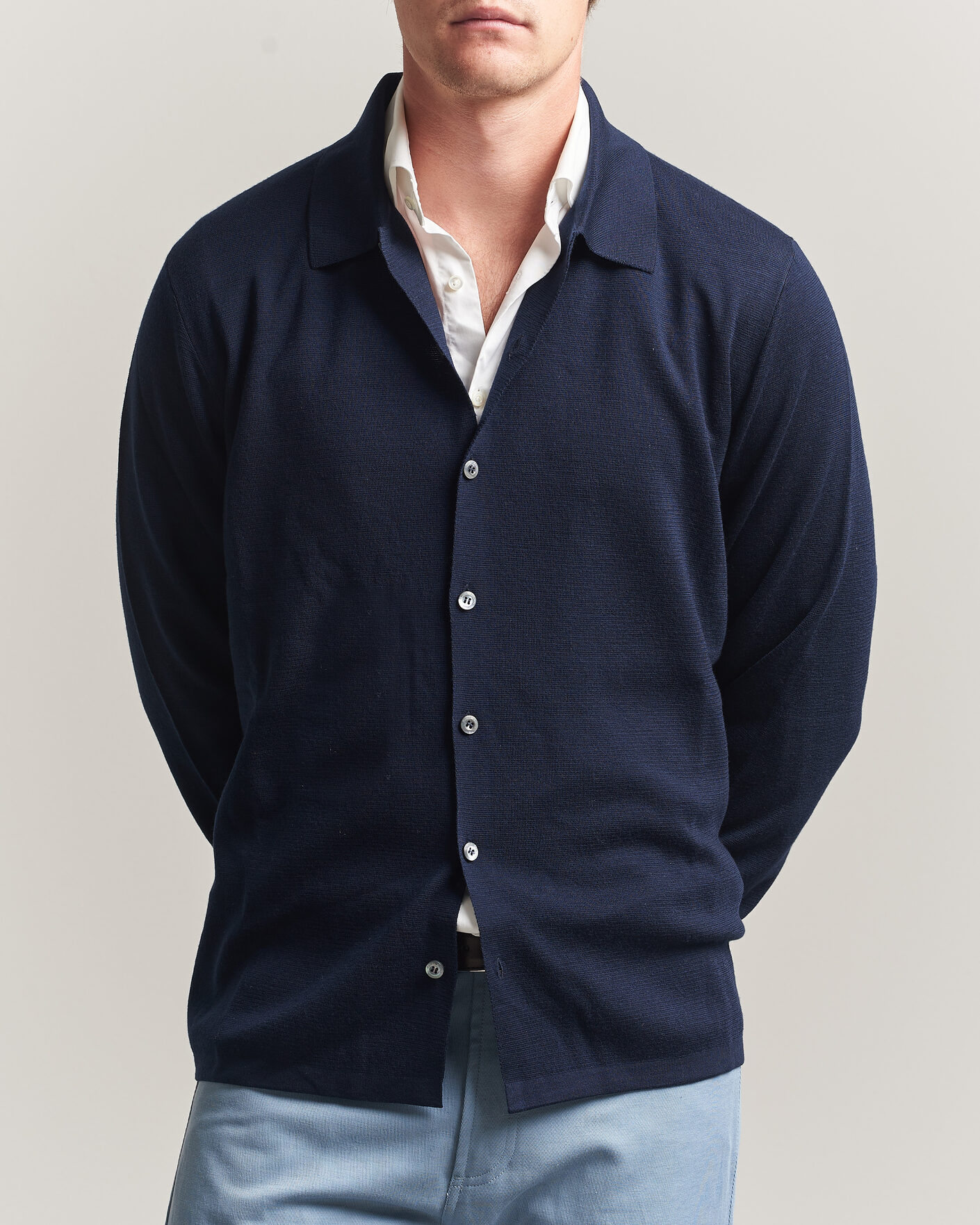 Uomini | Maglieria | Ralph Lauren Purple Label | Milano Stich Cardigan Racing Navy