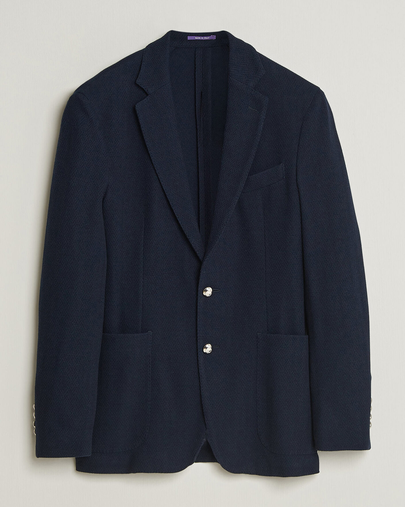 Uomini | Blazers | Ralph Lauren Purple Label | Cashmere/Silk Herringbone Blazer Navy