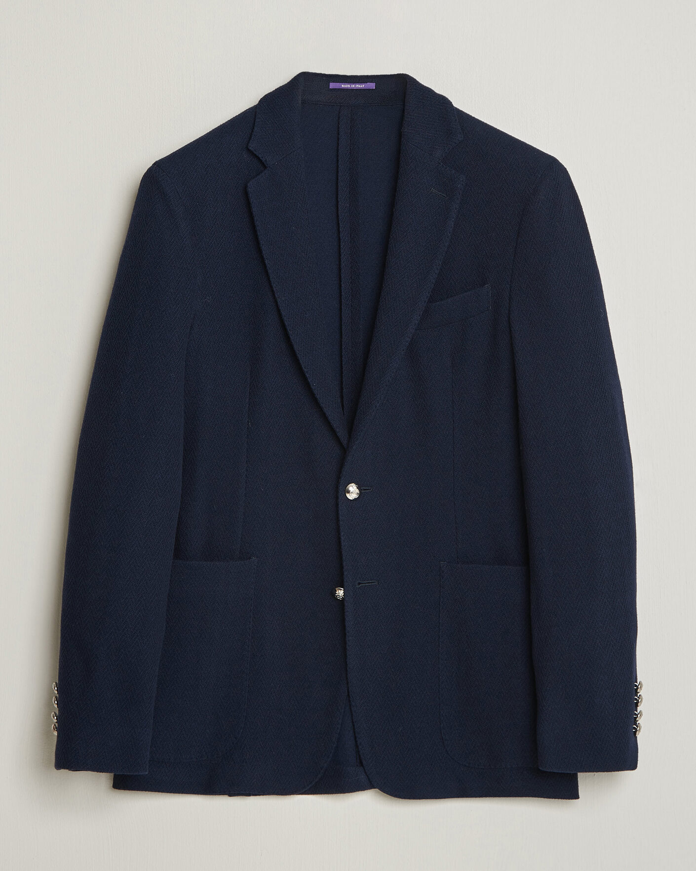Uomini | Blazers | Ralph Lauren Purple Label | Cashmere/Silk Herringbone Blazer Navy