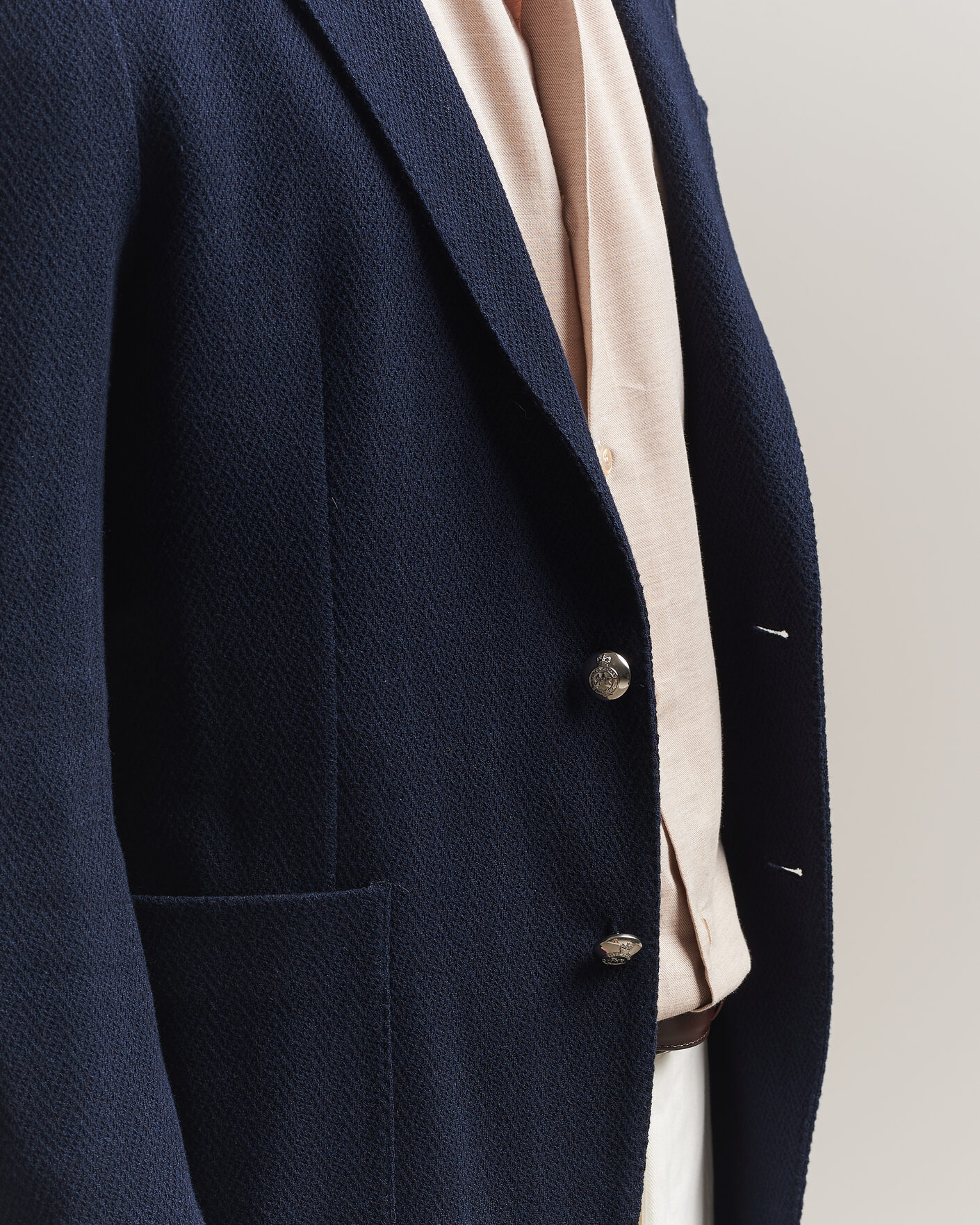 Uomini | Blazers | Ralph Lauren Purple Label | Cashmere/Silk Herringbone Blazer Navy