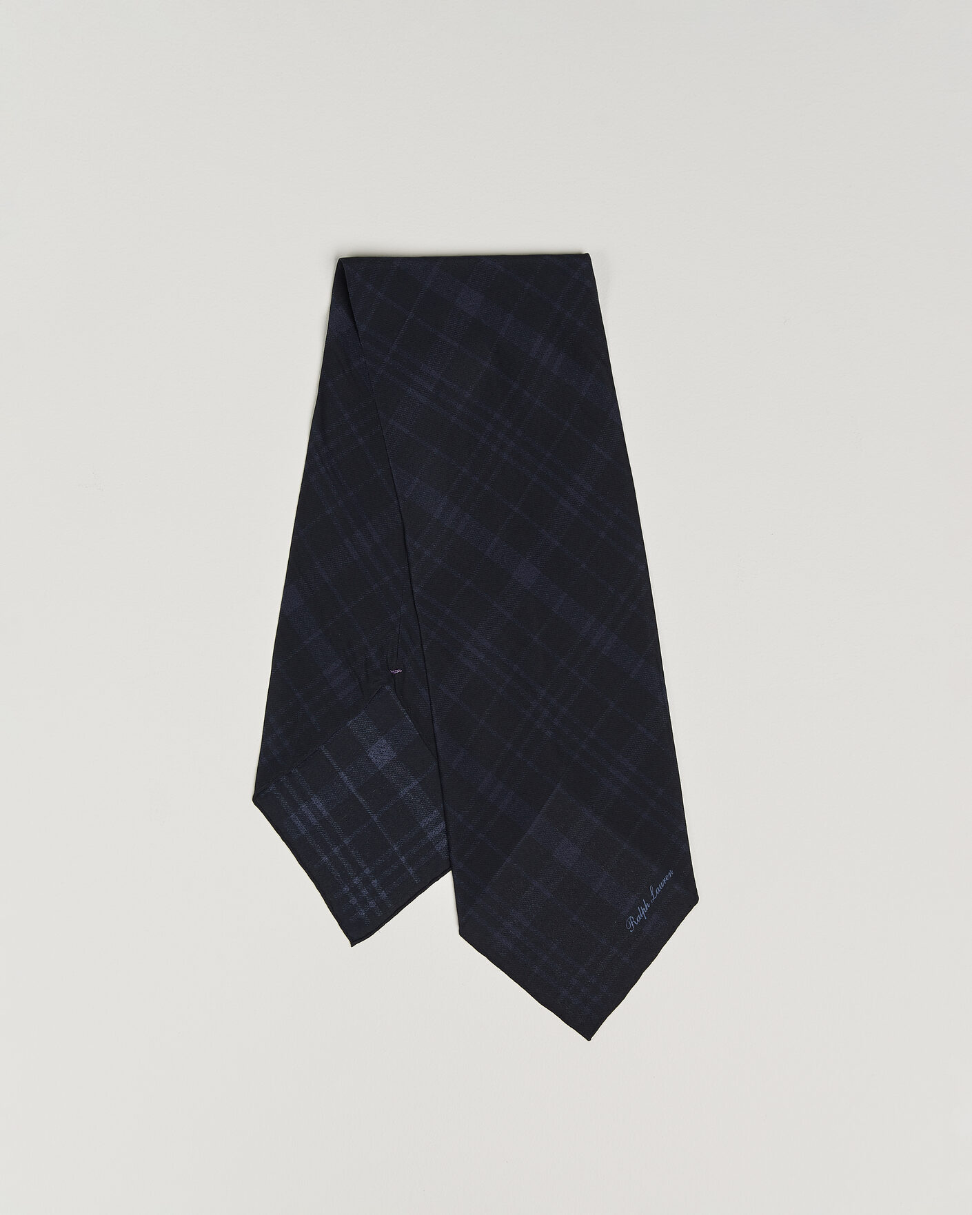 Uomini | Sciarpe | Ralph Lauren Purple Label | Silk Neckerchief Navy Plaid