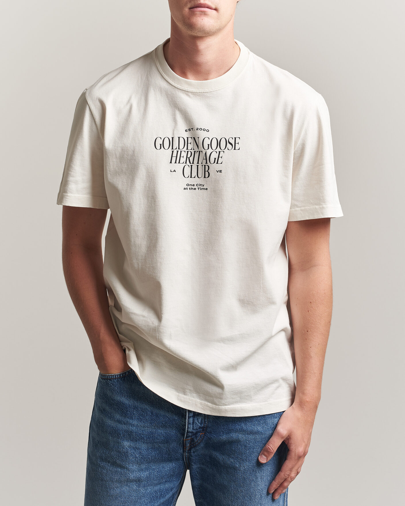 Uomini | T-shirt | Golden Goose | Journey Print T-Shirt Heritage White