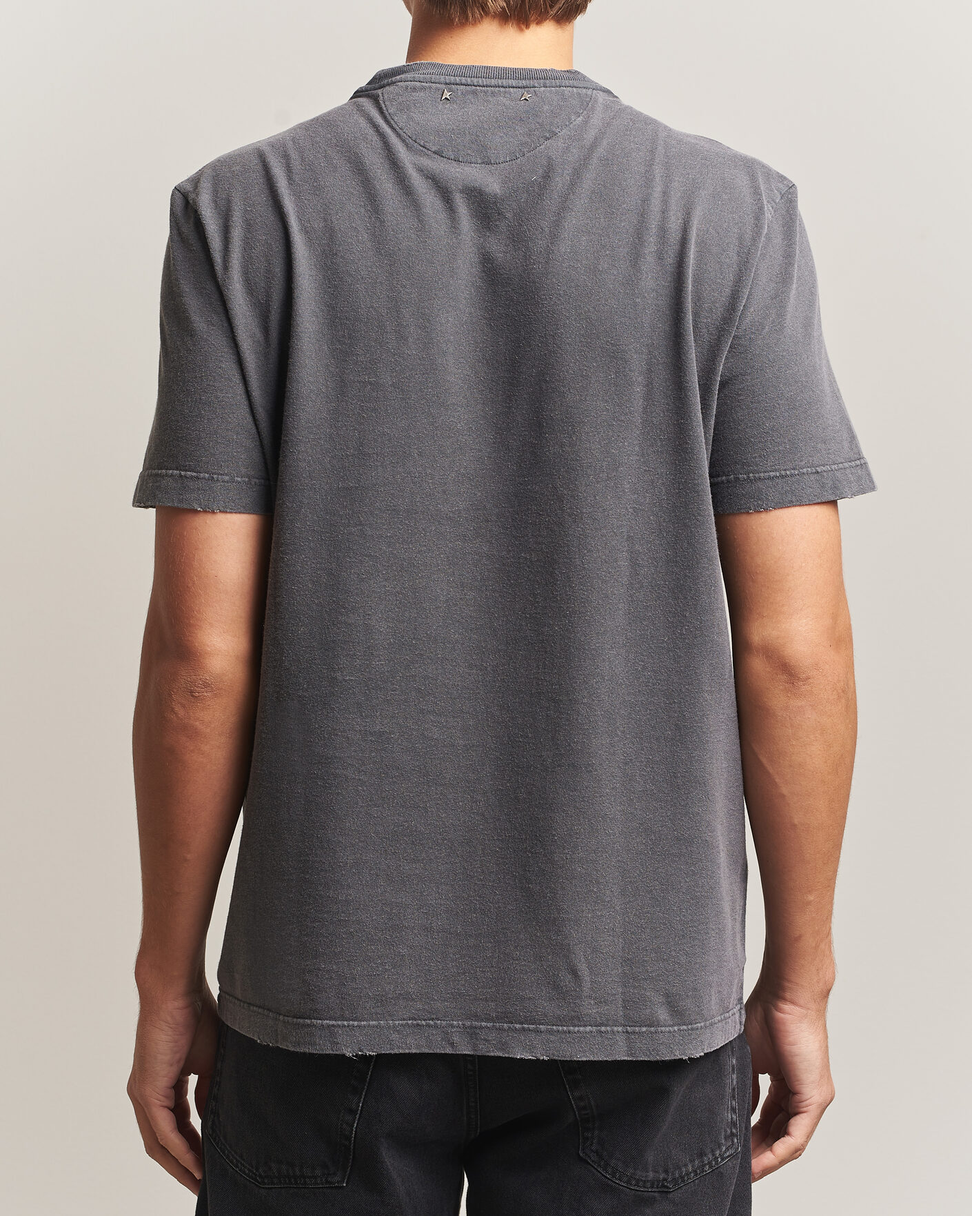 Uomini | T-shirt | Golden Goose | Distressed Cotton T-Shirt Anthracite