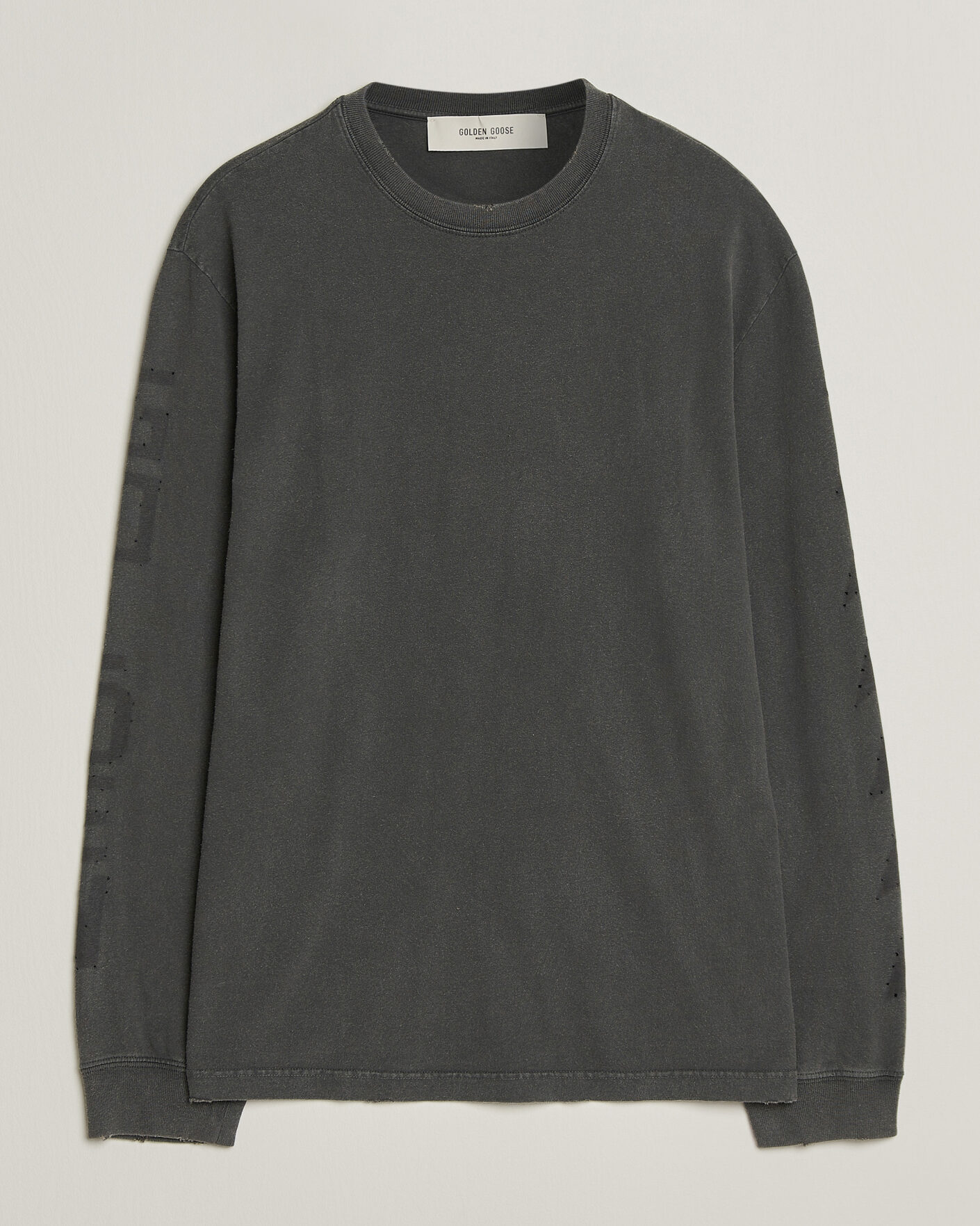 Uomini | Maglieria | Golden Goose | Long Sleeve Garment Dyed T-Shirt Anthracite