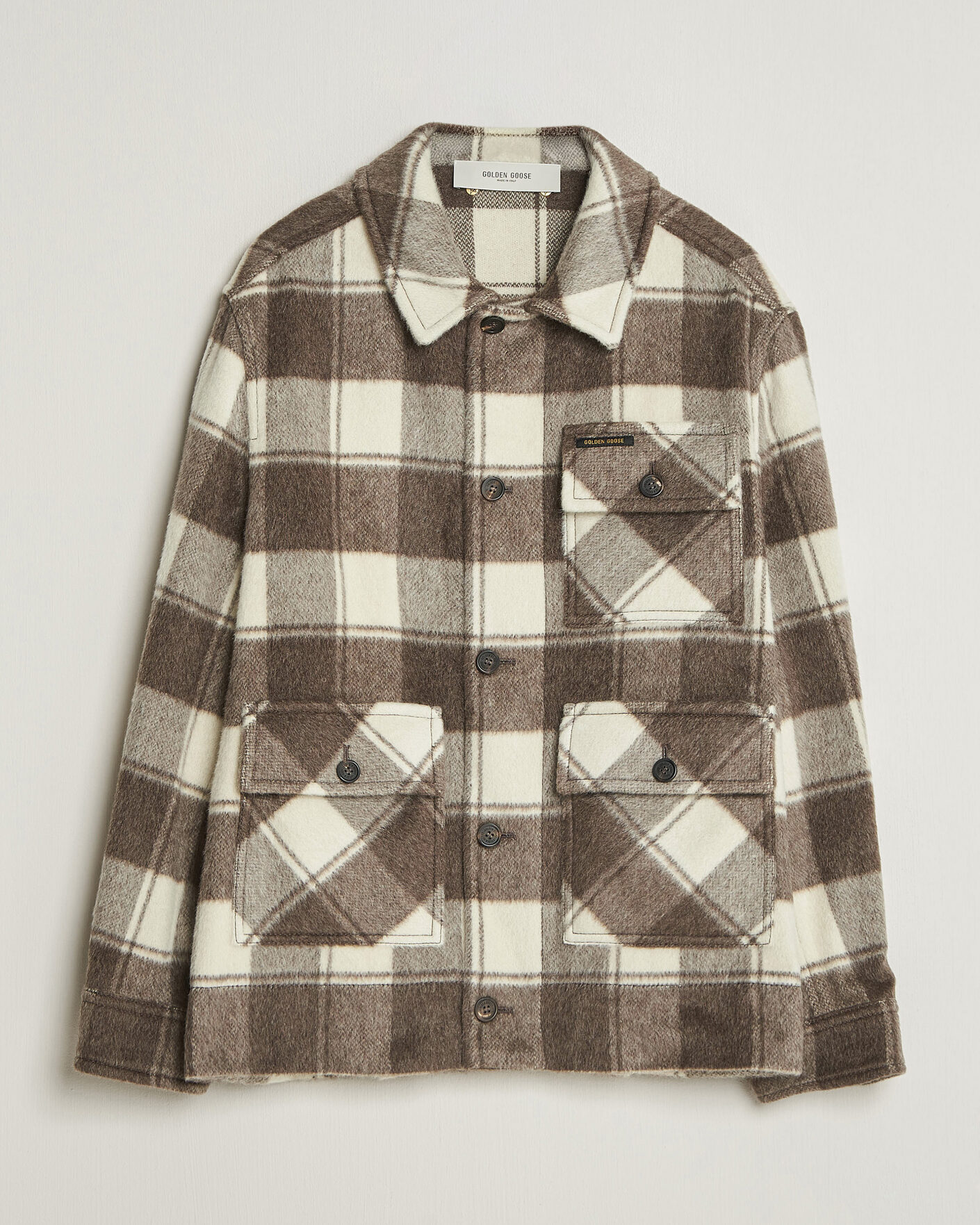 Uomini | Giacche | Golden Goose | Wool/Mohair Work Jacket Brown/White