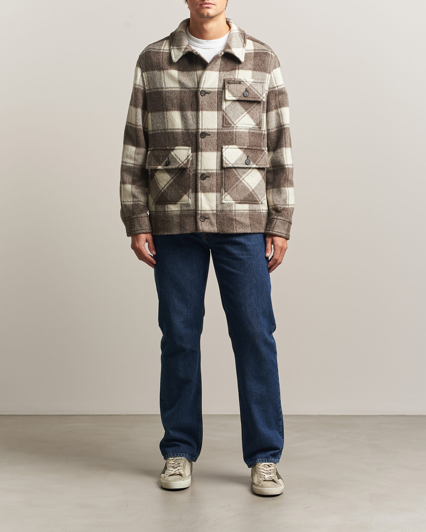 Uomini | Giacche | Golden Goose | Wool/Mohair Work Jacket Brown/White