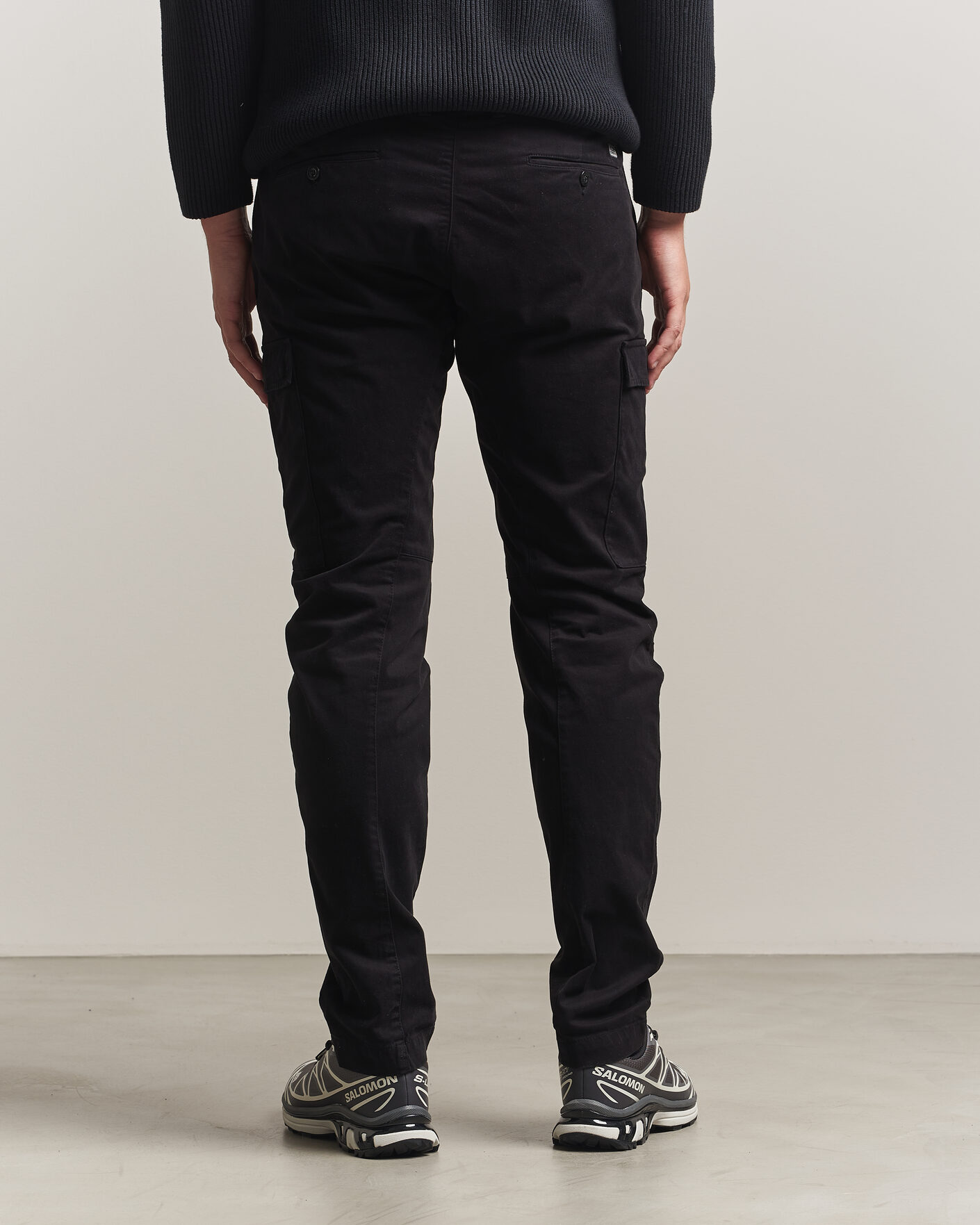 Uomini | Pantaloni | C.P. Company | Stretch Satin Lens Cargo Pants Black