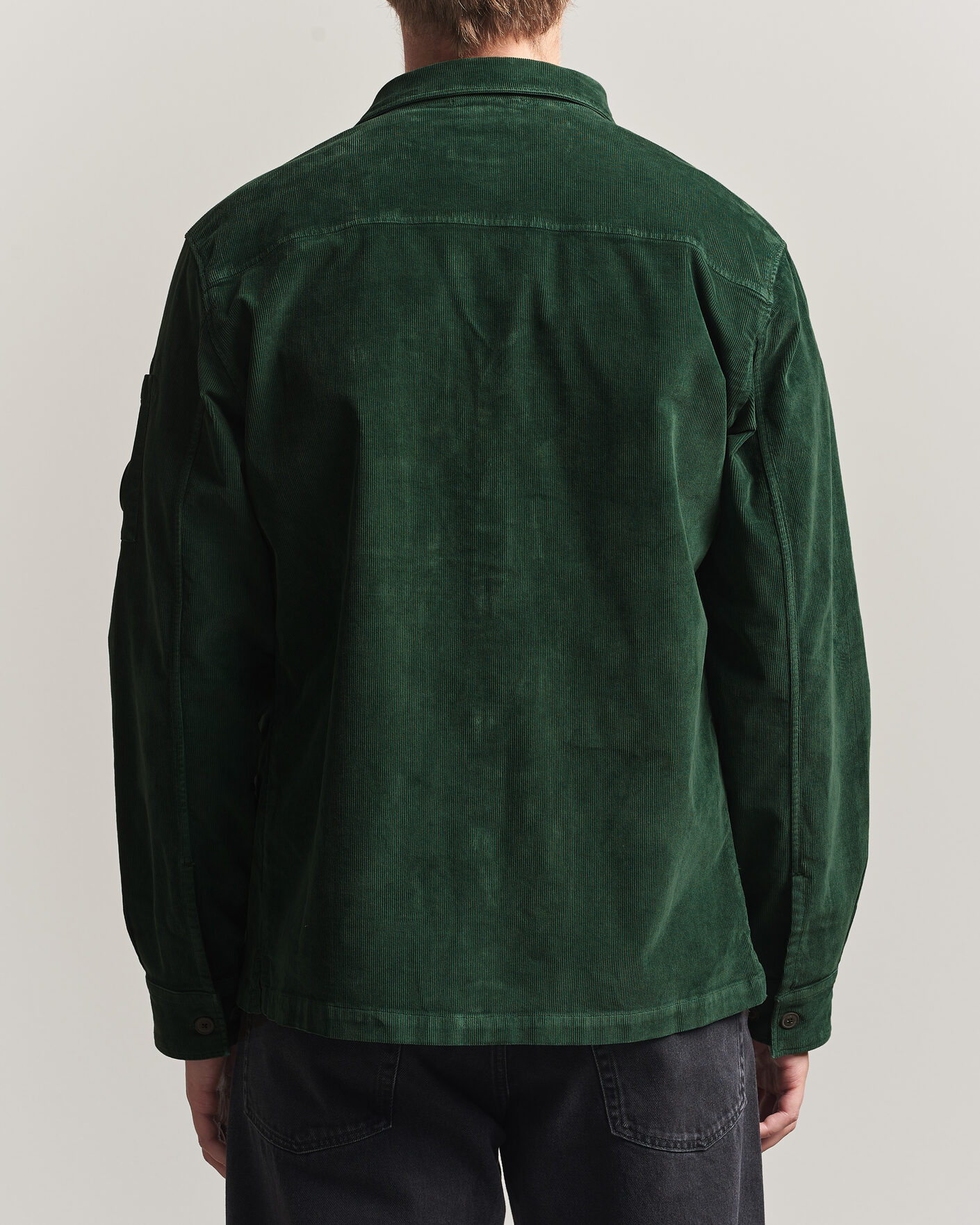 Uomini | Camicie | C.P. Company | Corduroy Lens Overshirt Emerald Green