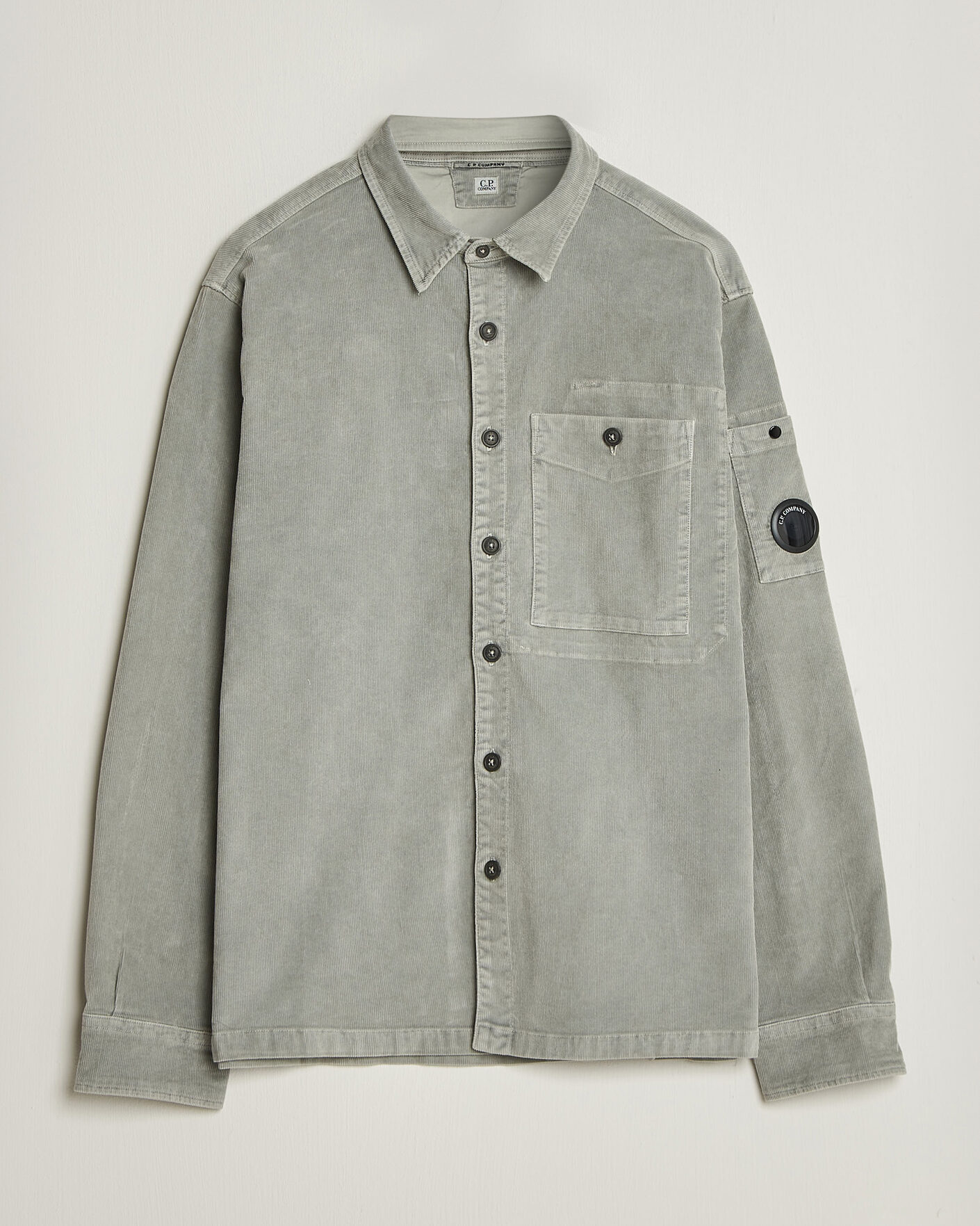 Uomini | Camicie | C.P. Company | Corduroy Lens Overshirt Light Grey