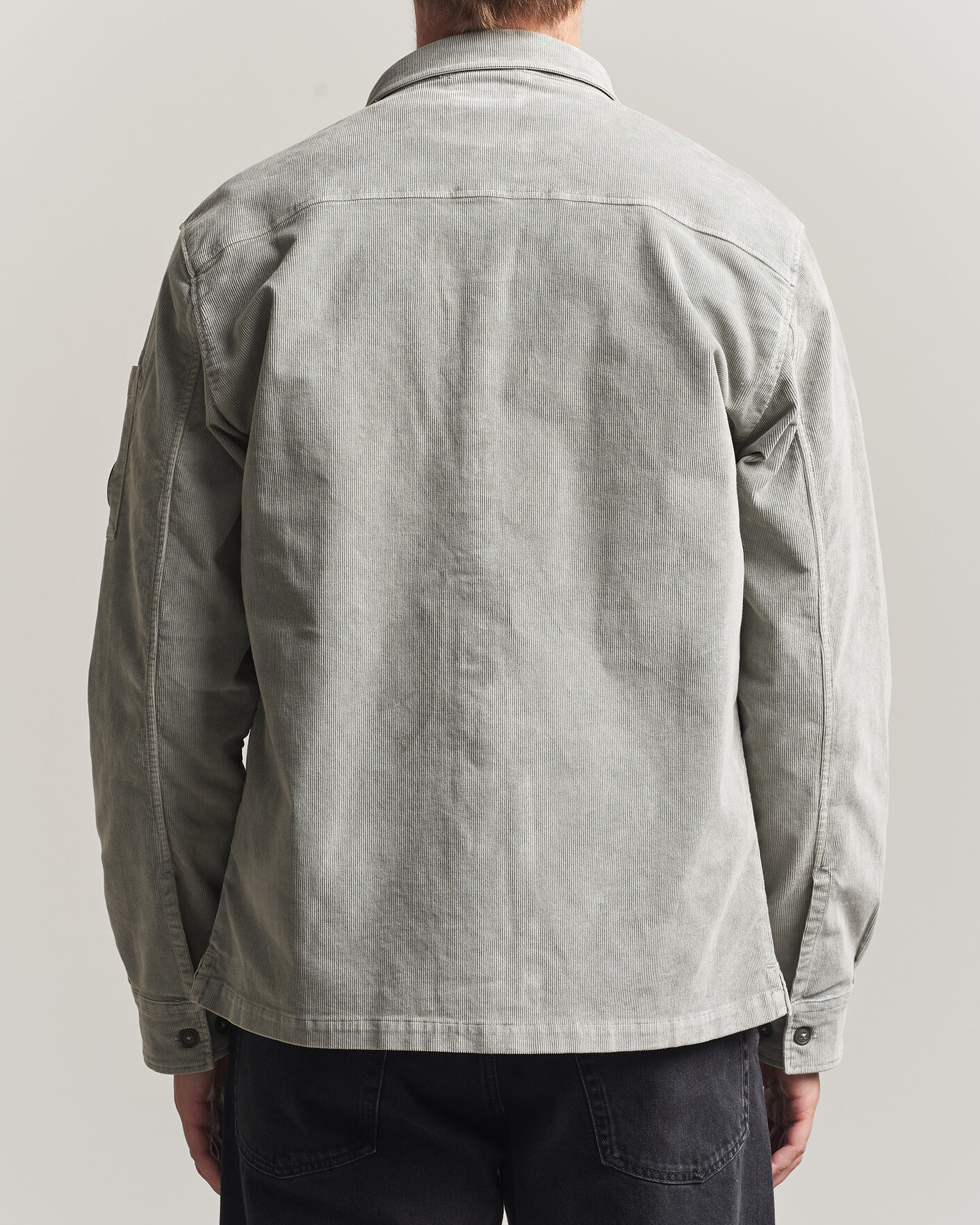 Uomini | Camicie | C.P. Company | Corduroy Lens Overshirt Light Grey