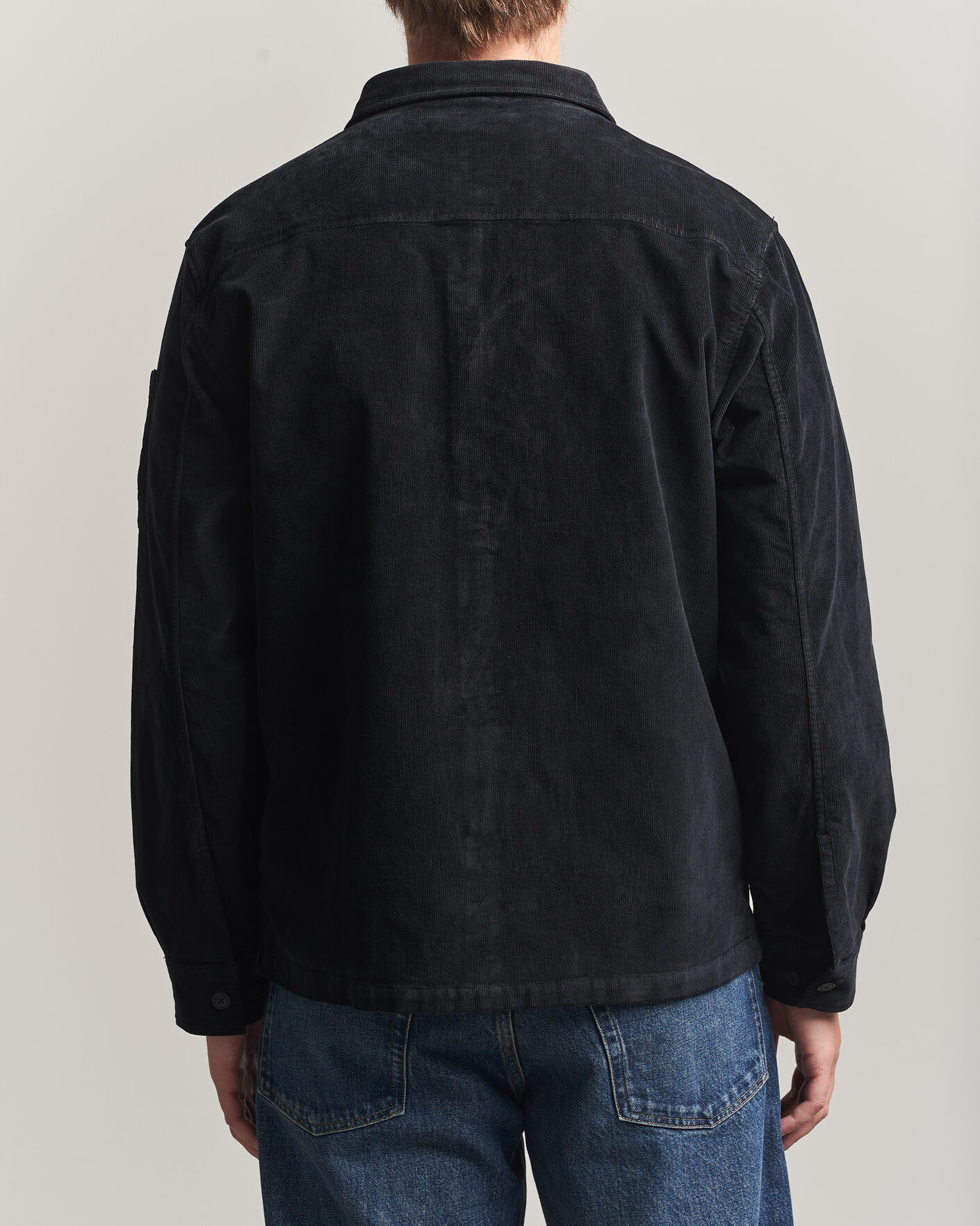 Uomini | Camicie | C.P. Company | Corduroy Lens Overshirt Black