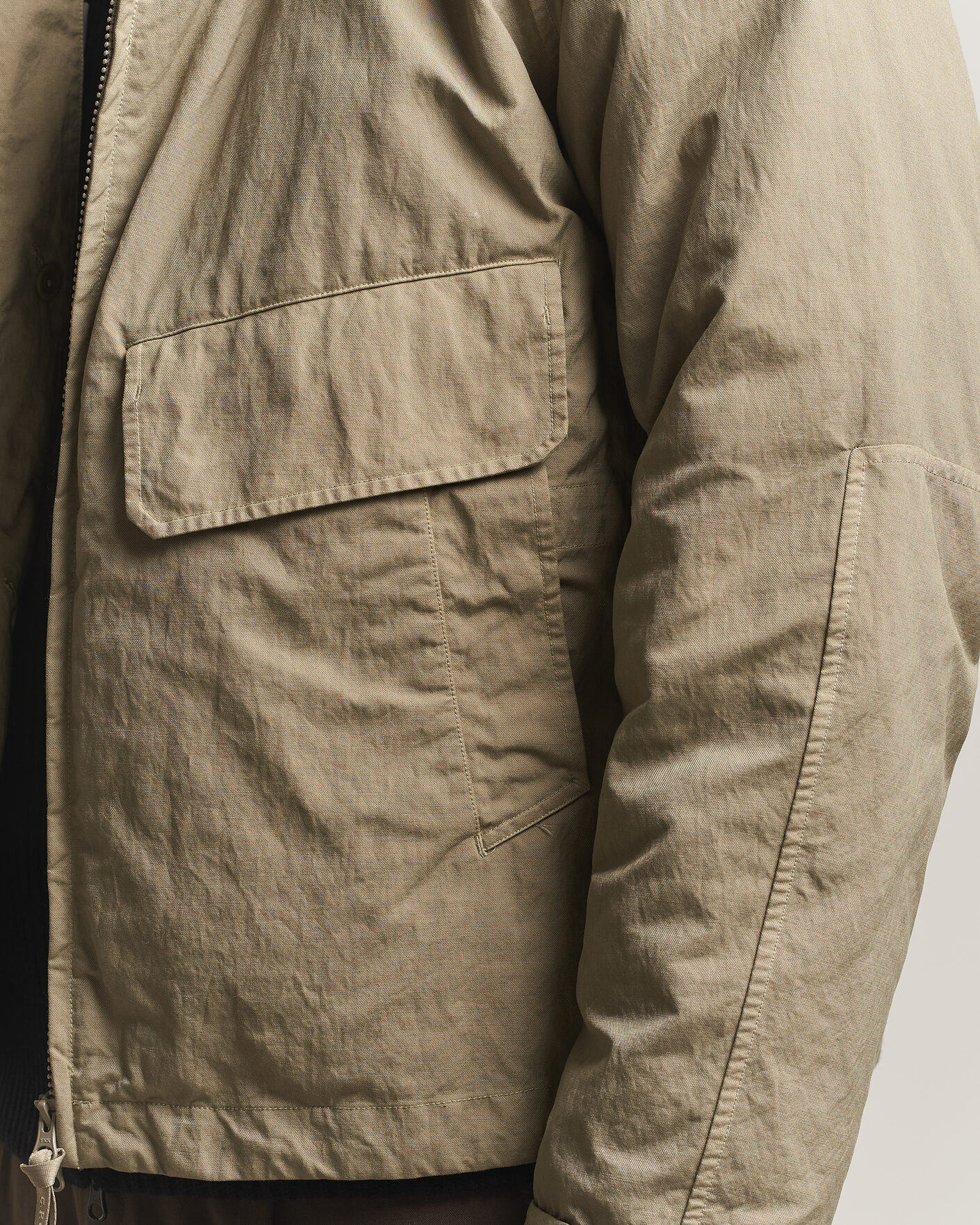 Uomini | Giacche | C.P. Company | Heavy Nylon Twill Down Padded Jacket Light Grey