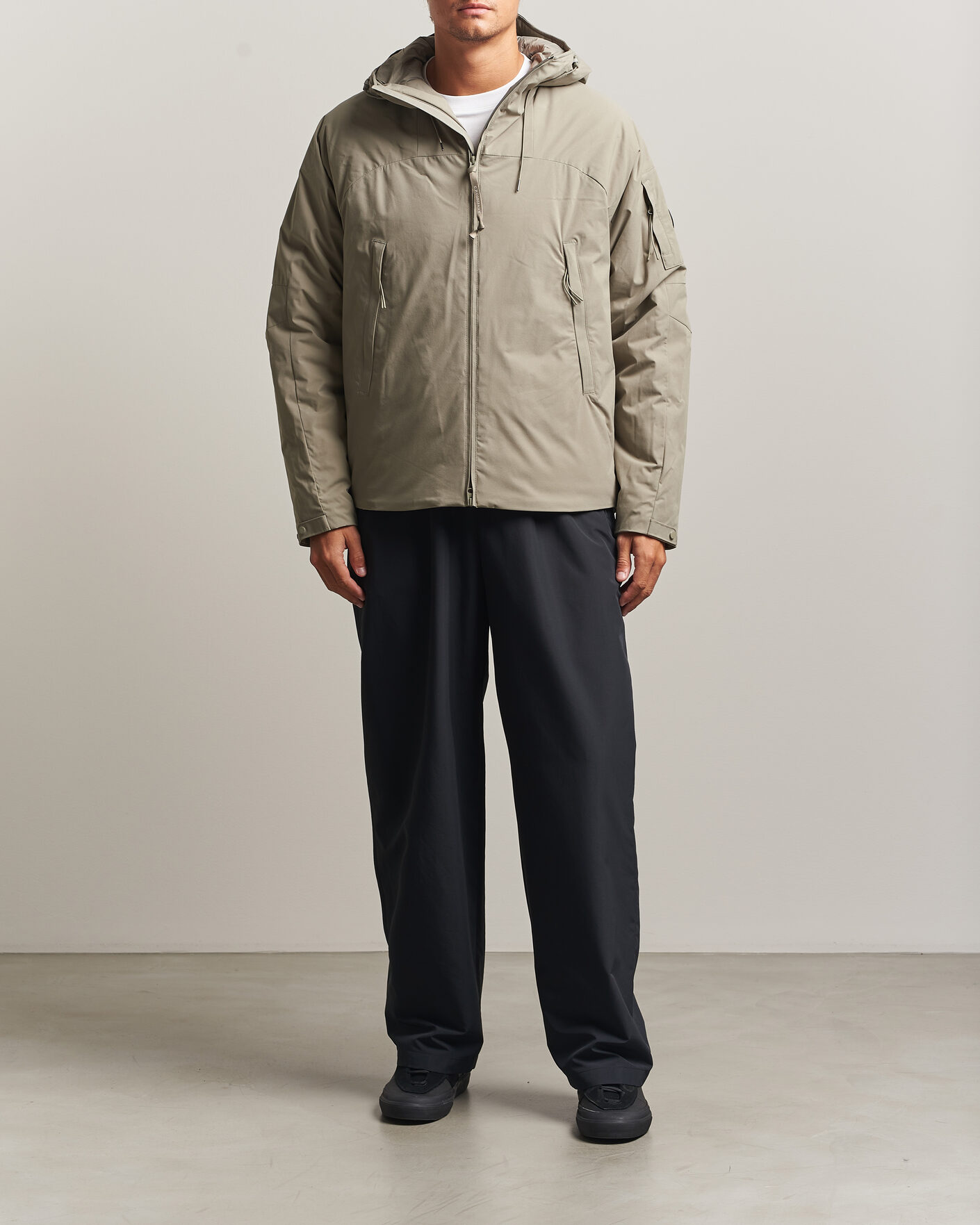 Uomini | Giacche | C.P. Company | Pro-Tek Lightweight Padded Hood Jacket Light Grey