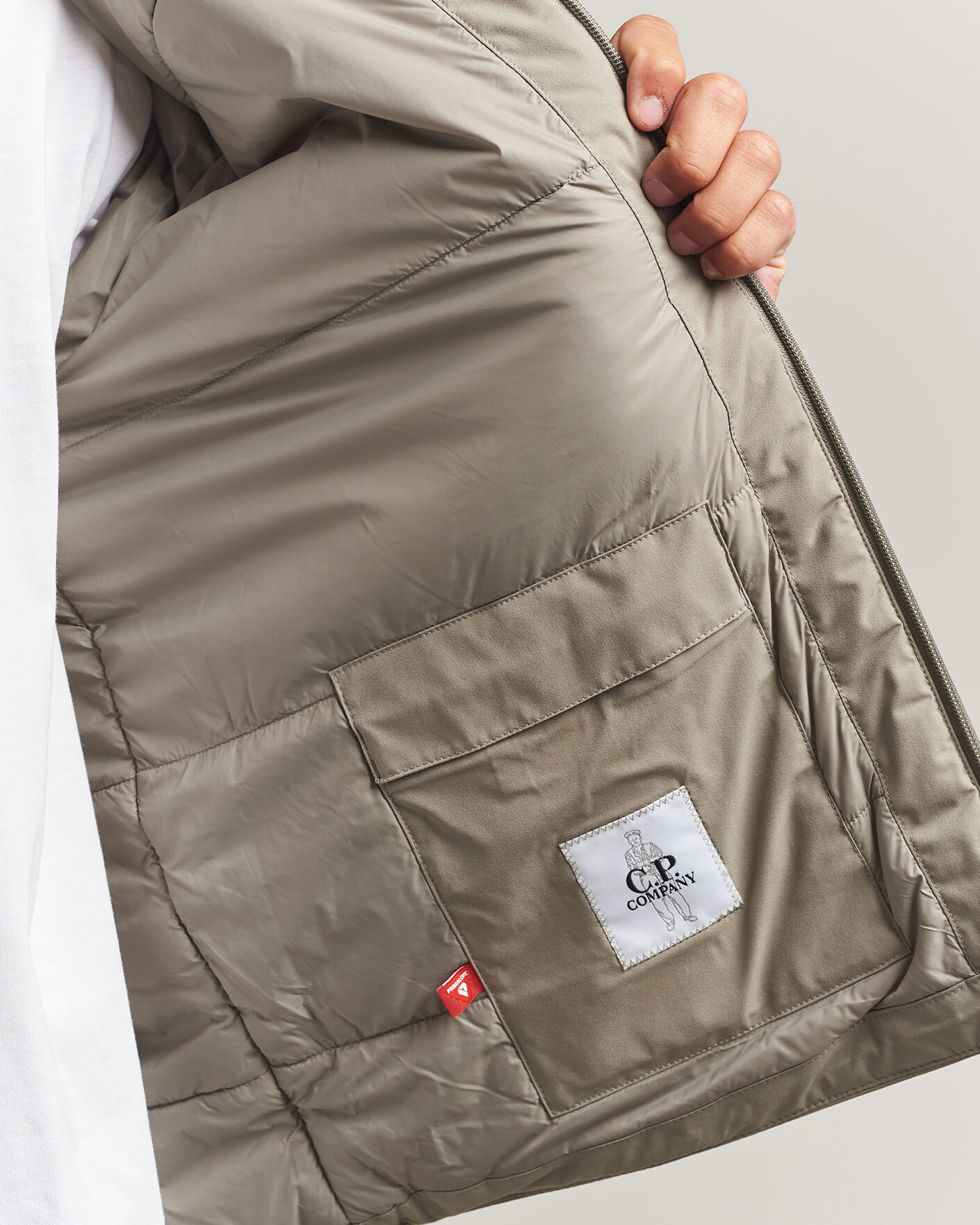 Uomini | Giacche | C.P. Company | Pro-Tek Lightweight Padded Hood Jacket Light Grey