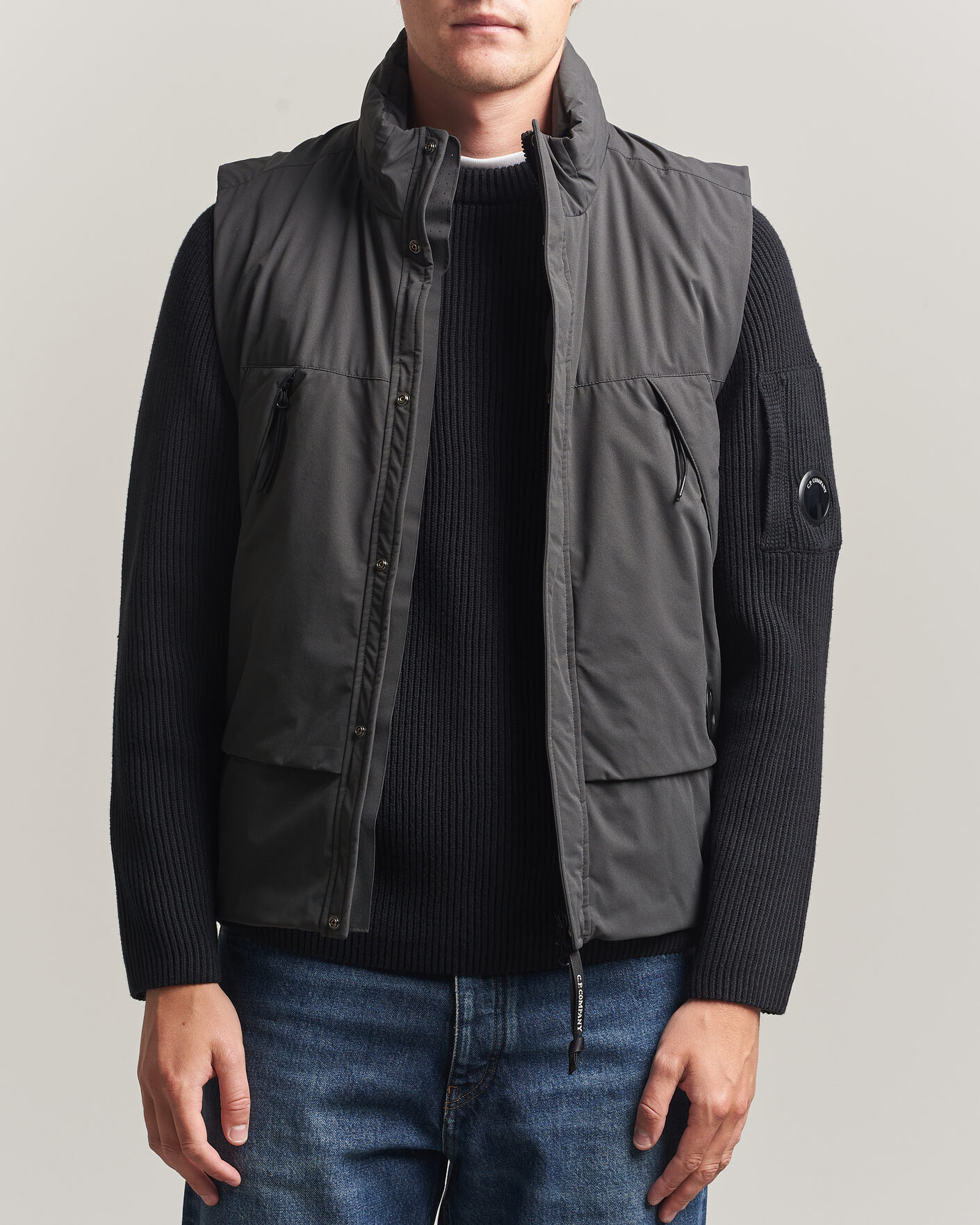 Uomini | Gilet | C.P. Company | Pro-Tek Lightweight Padded Vest Dark Grey