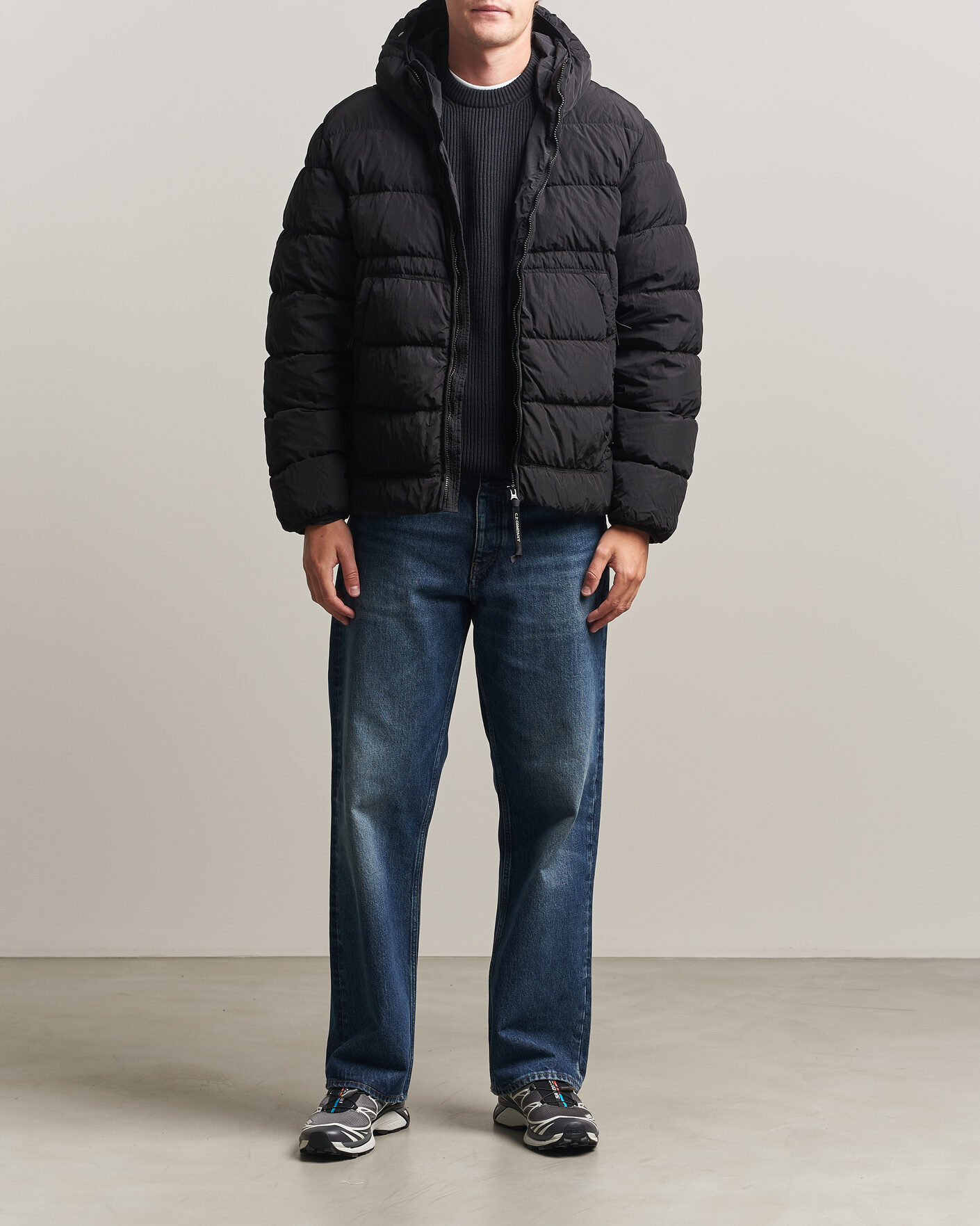Uomini | Giacche | C.P. Company | Chrome-R Goggle Down Jacket Black