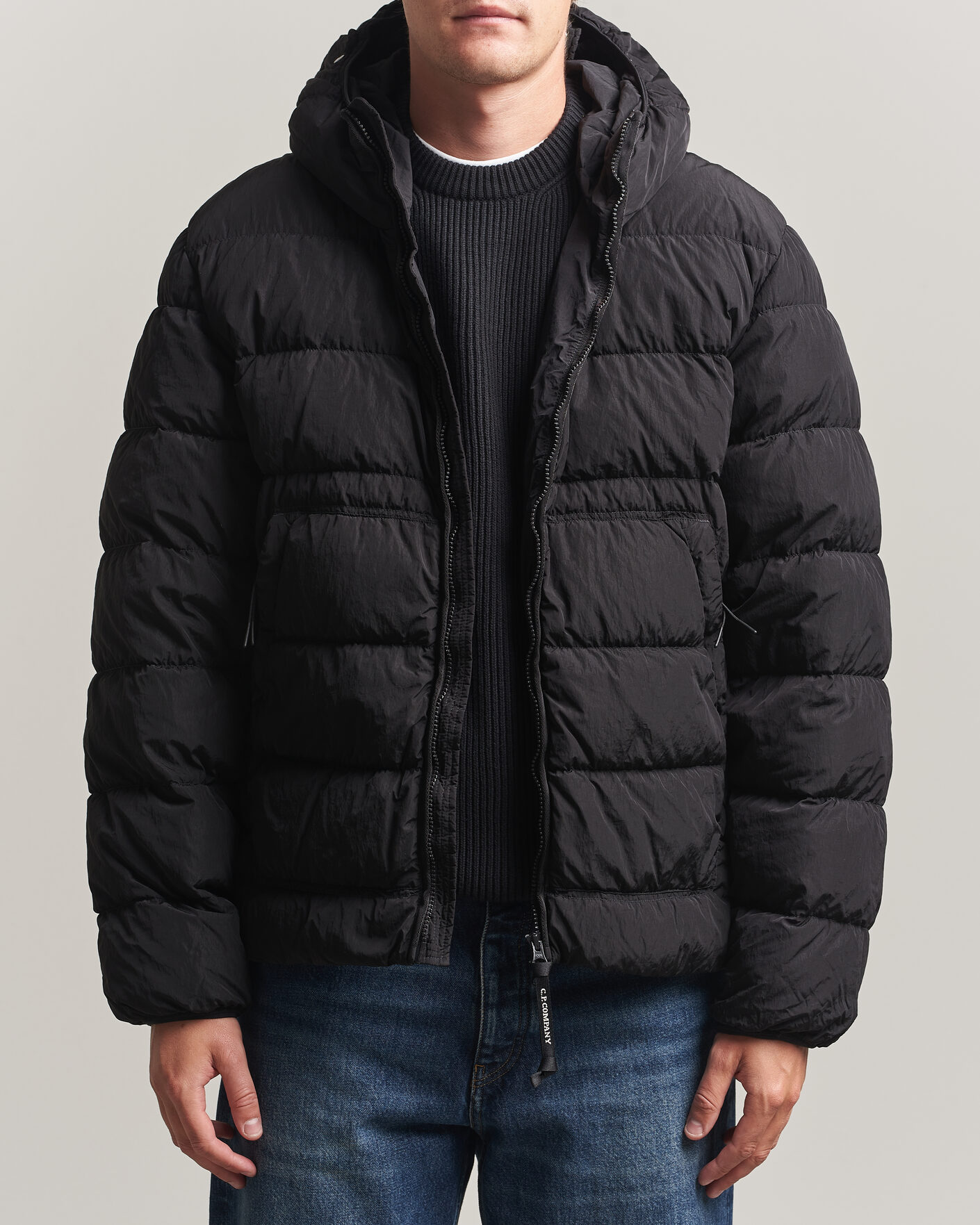 Uomini | Giacche | C.P. Company | Chrome-R Goggle Down Jacket Black