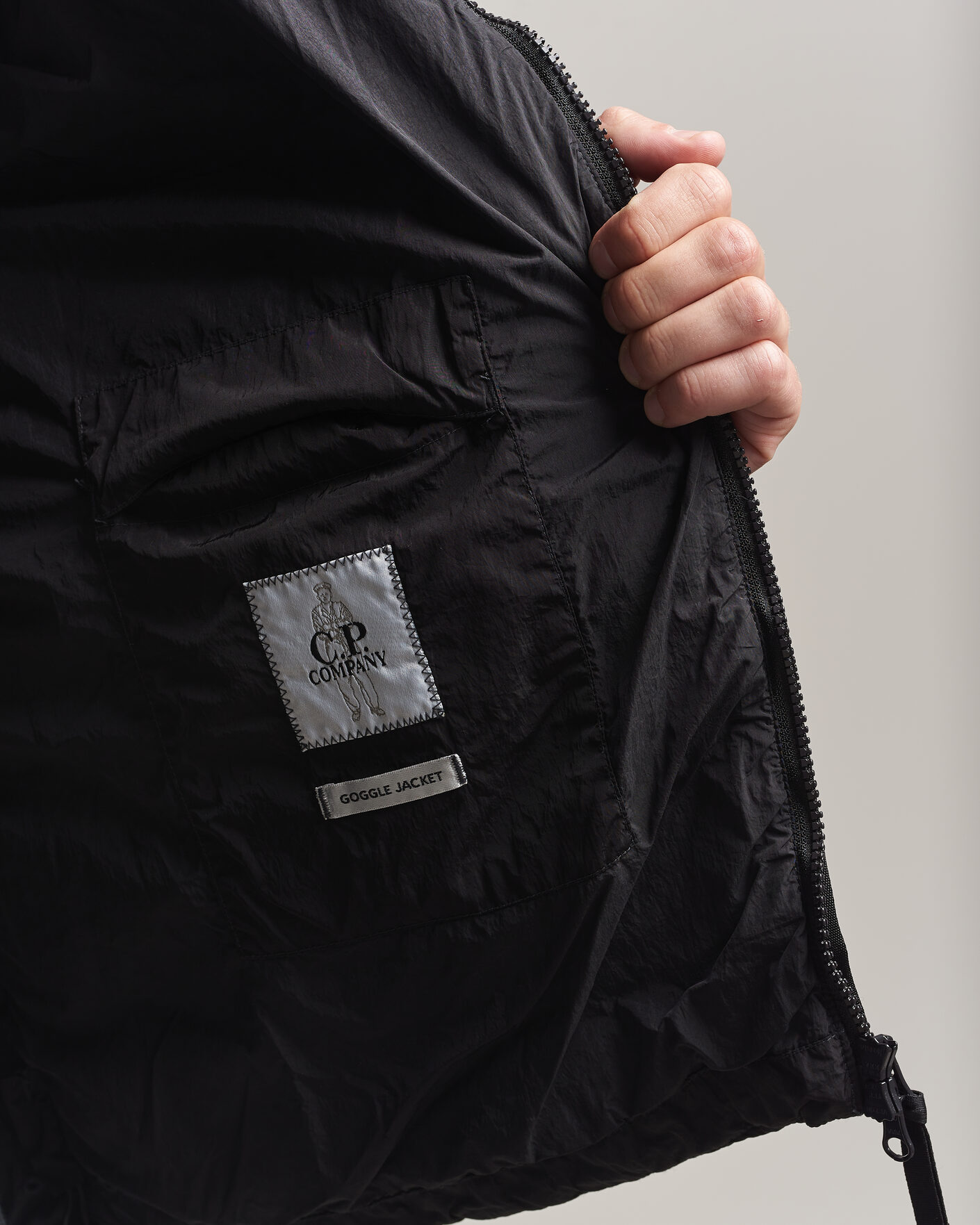 Uomini | Giacche | C.P. Company | Chrome-R Goggle Down Jacket Black