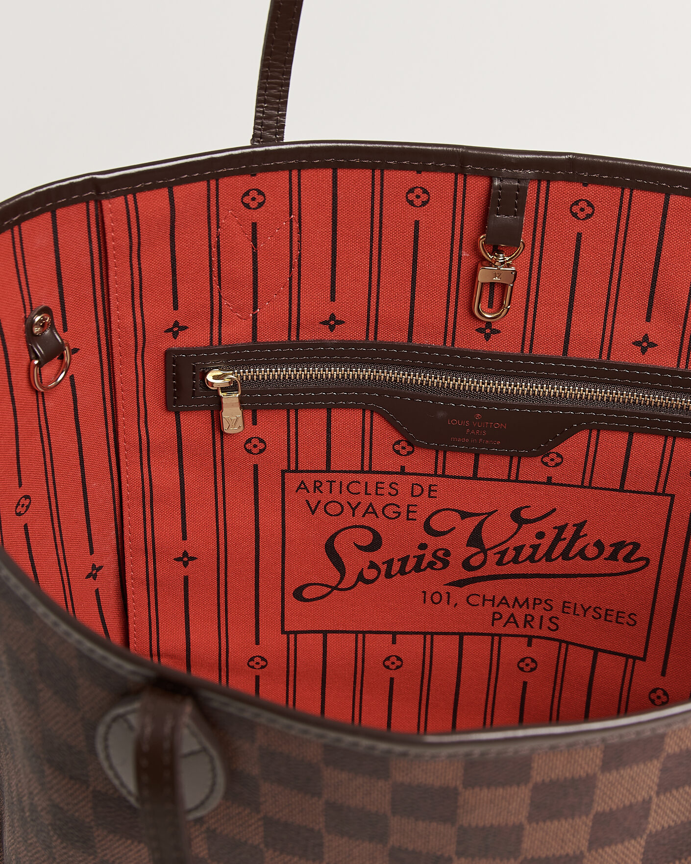 Uomini | Pre-Owned & Vintage Bags | Louis Vuitton Pre-Owned | Neverfull MM Damier Ebene