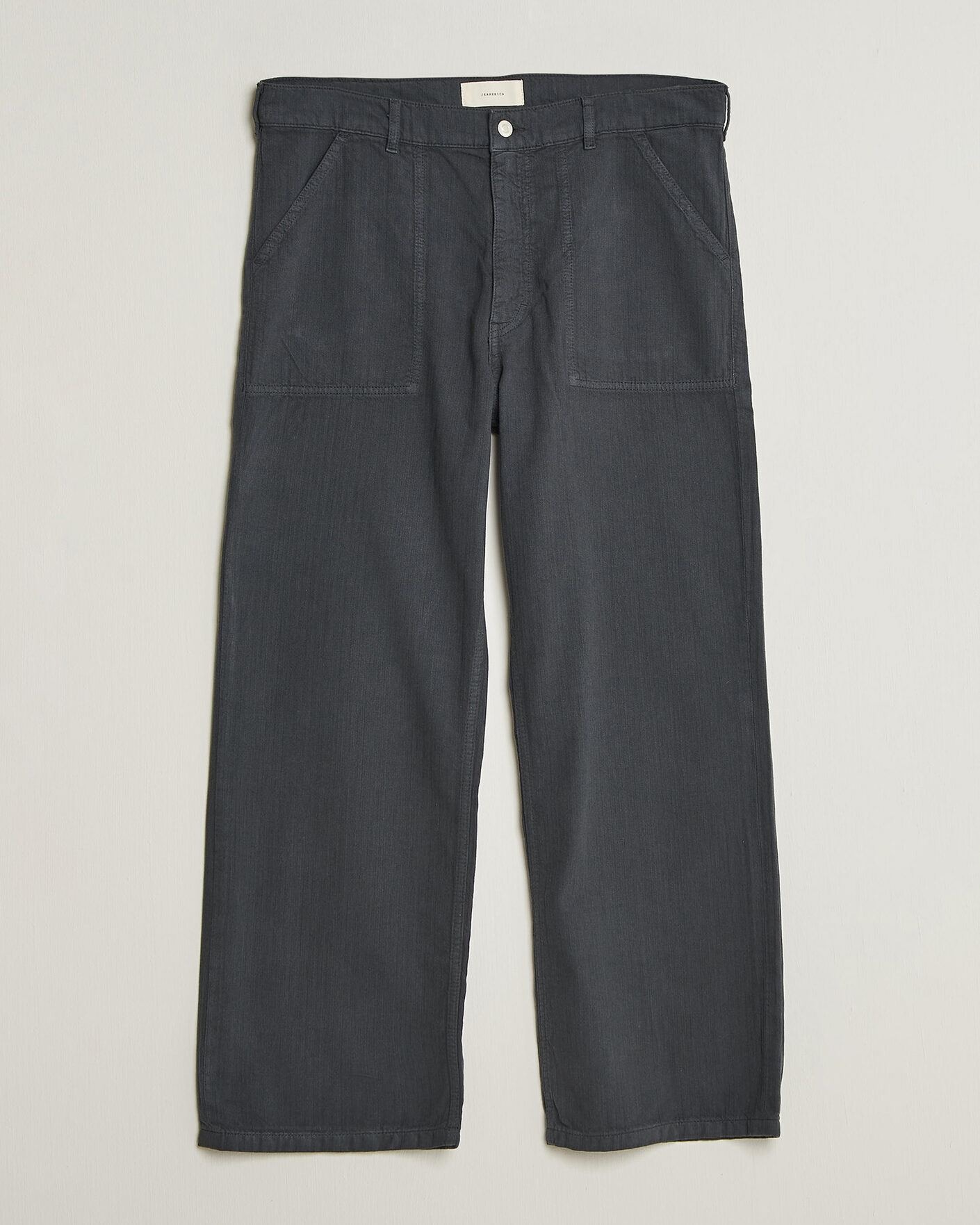Uomini | Pantaloni | Jeanerica | Genua Worker Chino Chevron Anthracite