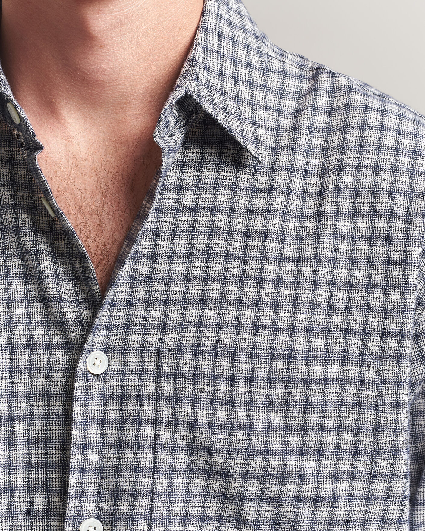Uomini | Camicie | Jeanerica | Juan Checked Flannel Shirt Blue