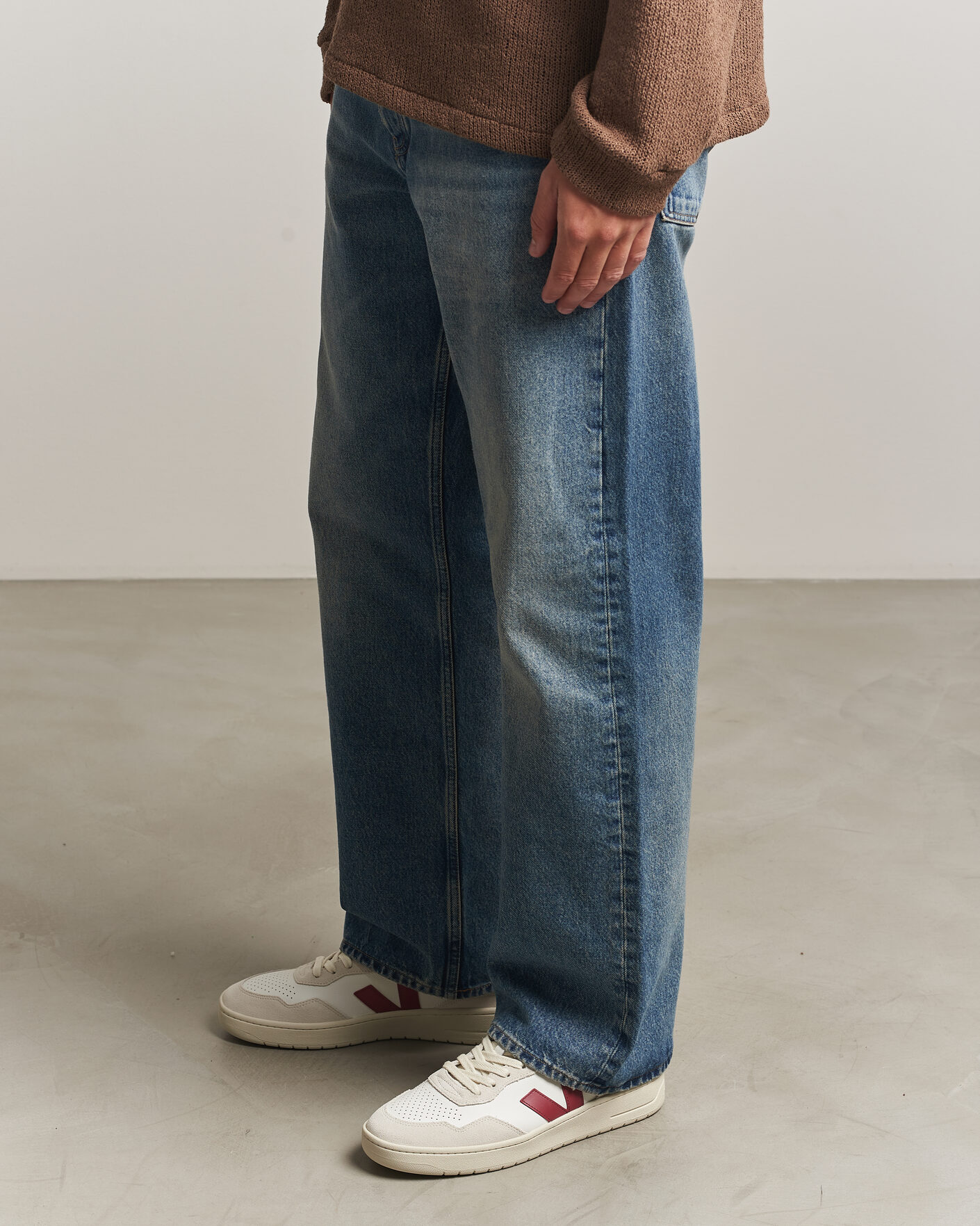 Uomini | Sneakers | Veja | V-90 Sneaker White/Marsala Natural