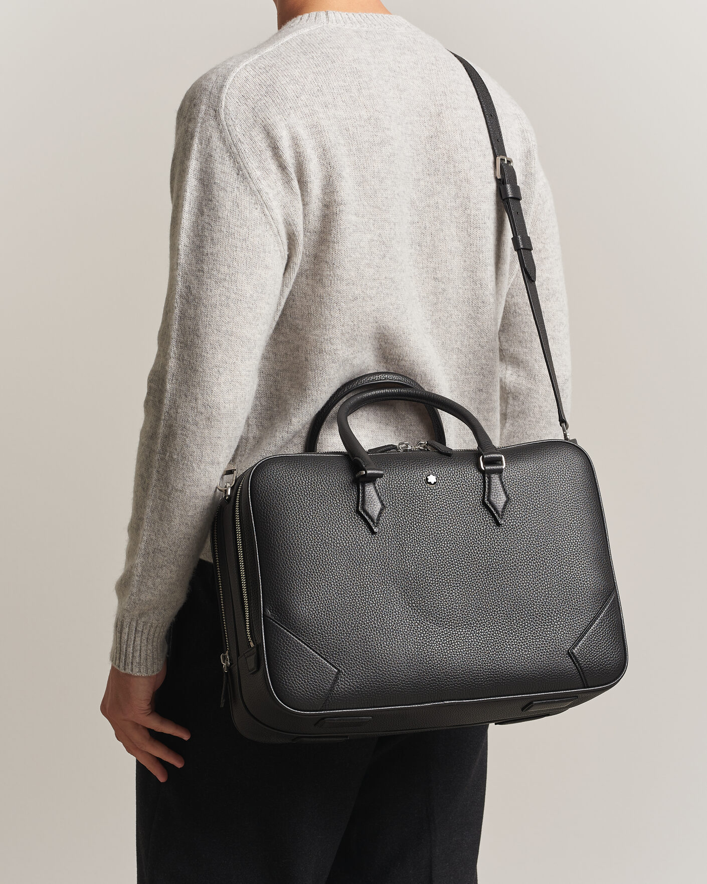 Uomini | Borse | Montblanc | Large Briefcase Grain Leather Black