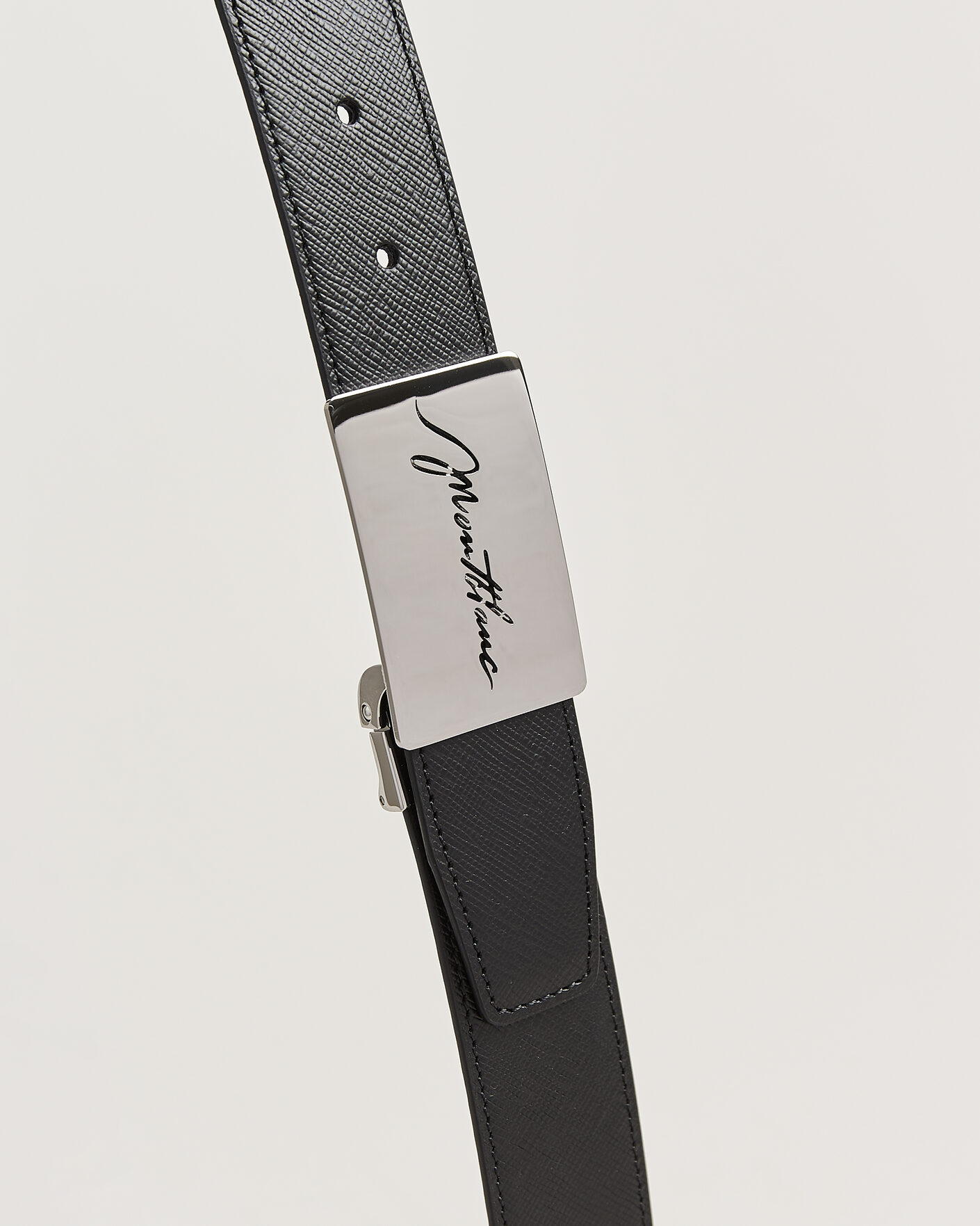 Uomini | Cinture | Montblanc | 35mm Reversible Sartorial/Calf Logo Belt Black