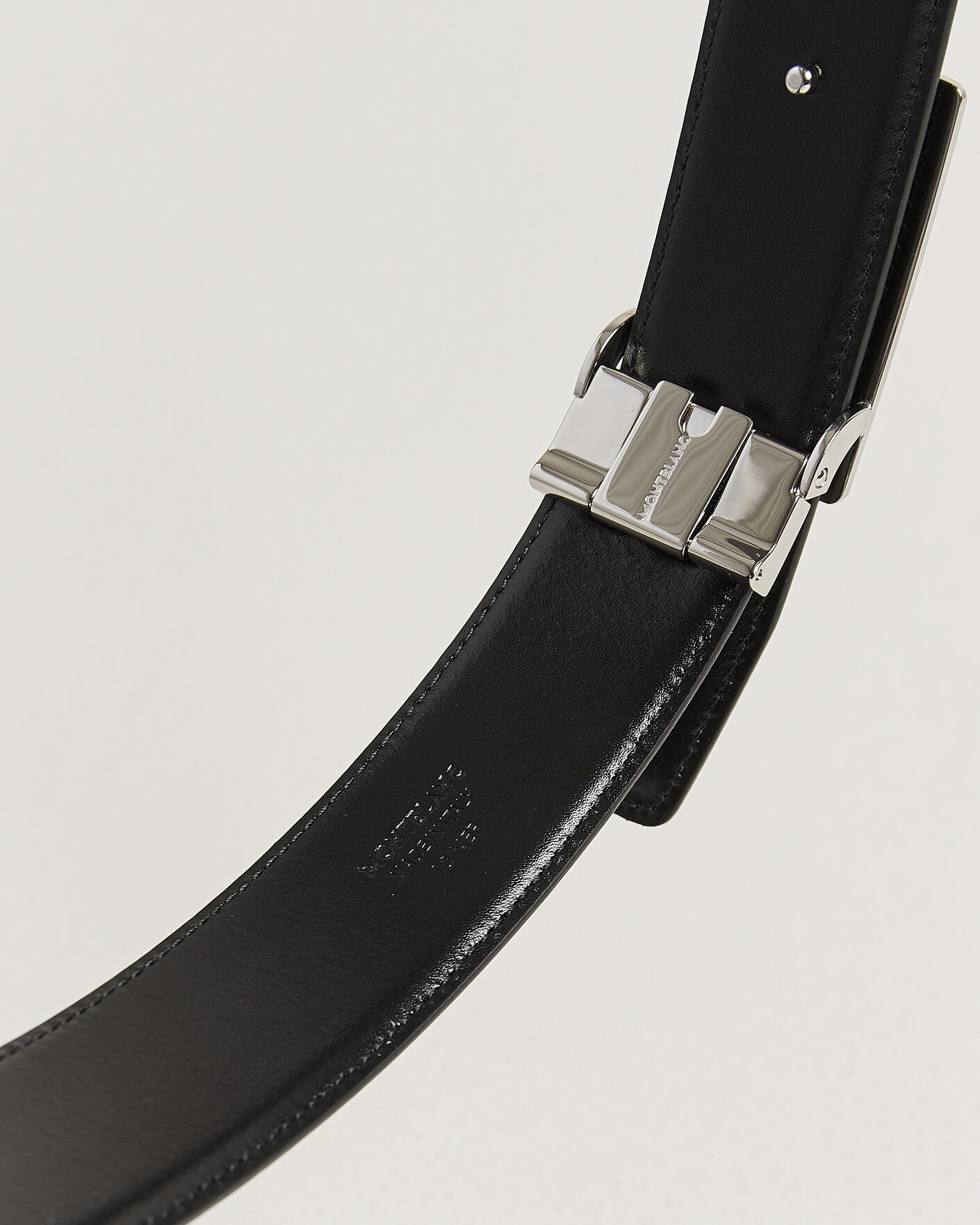 Uomini | Cinture | Montblanc | 35mm Reversible Sartorial/Calf Logo Belt Black