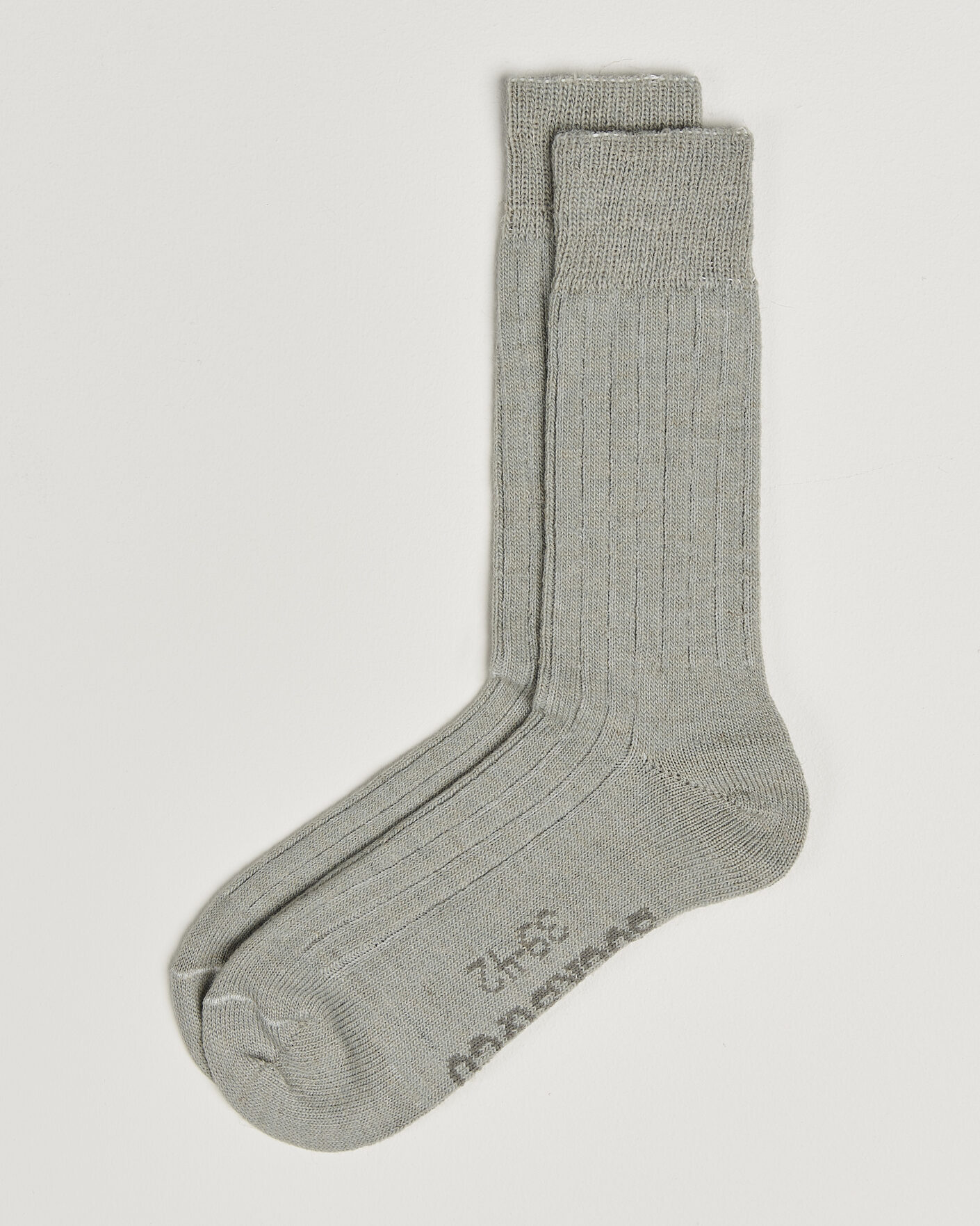 Uomini | Biancheria intima | Alpacasocks & Co | 2-Pack Ribbed Alpacka Wool Socks Light Grey